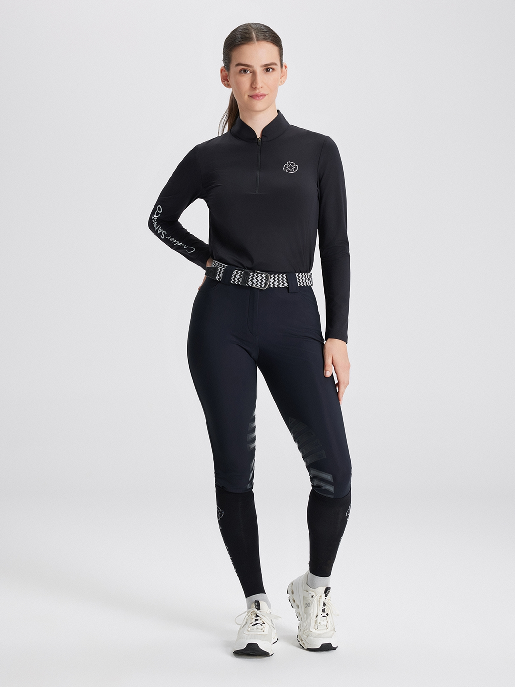 ASPEN BLACK WOMEN'S LONG SLEEVE BASE LAYER QUARTER ZIP 