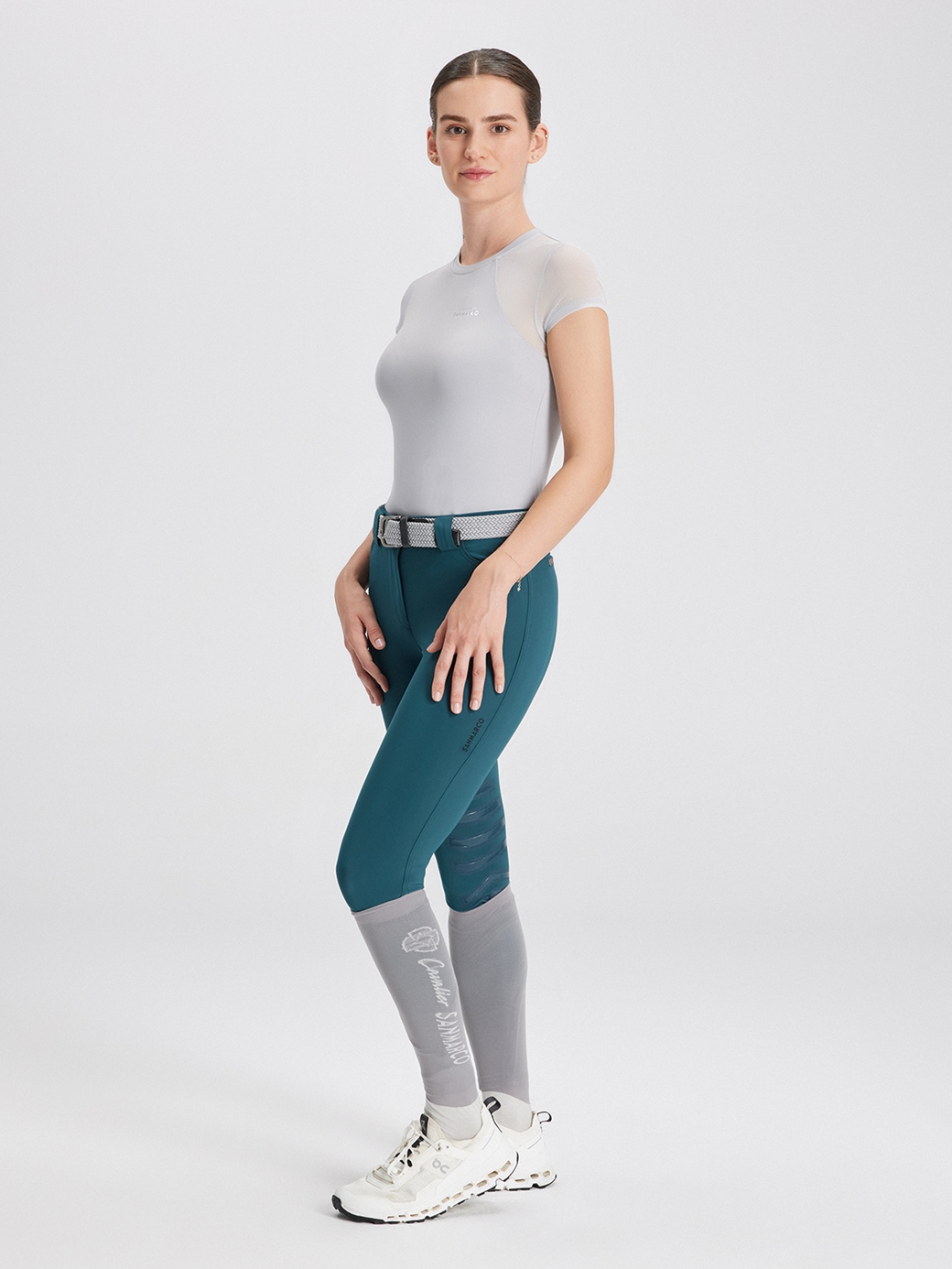 BELLA LIGHT GRAY WOMEN'S TECH T-SHIRT 