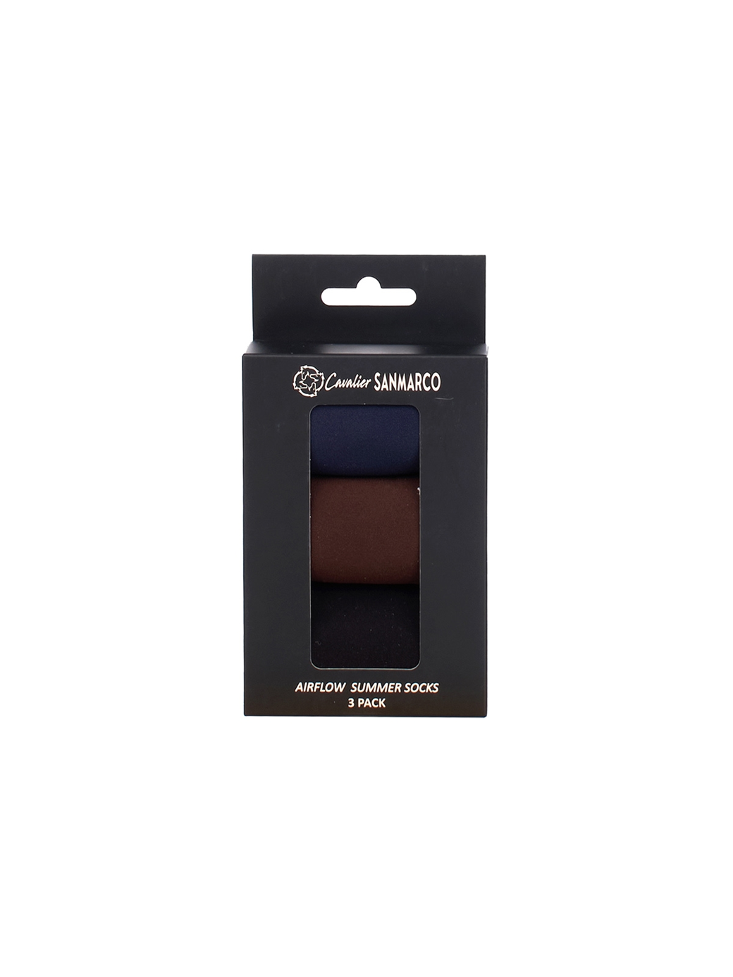 CAPRI-3XB SET #2/Navy,Brown,Black UNISEX SUMMER RIDING SOCKS 3 PACK BUNDLE 