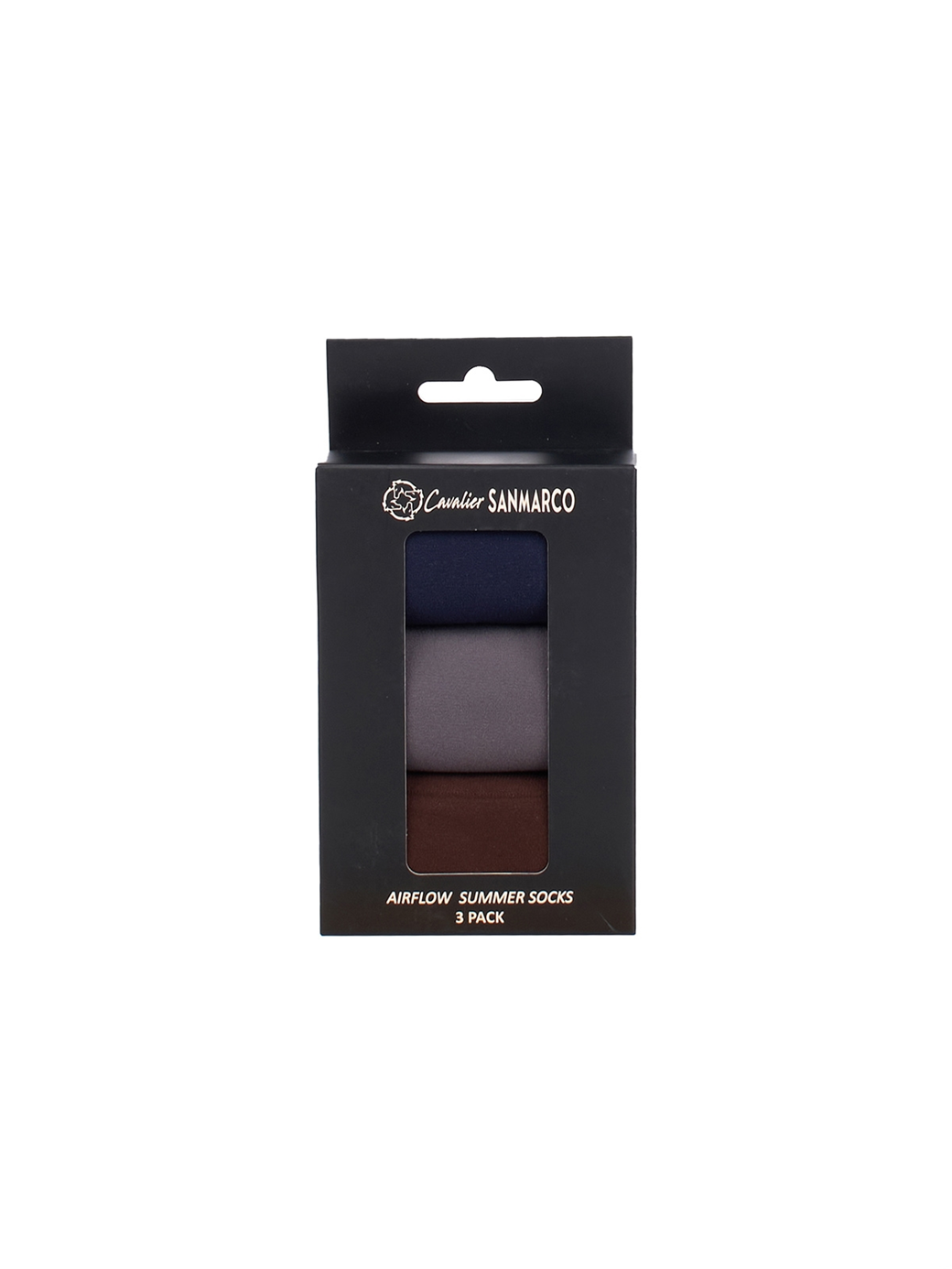 CAPRI-3XB SET #3/Navy,D.Gray,Brown UNISEX SUMMER RIDING SOCKS 3 PACK BUNDLE 