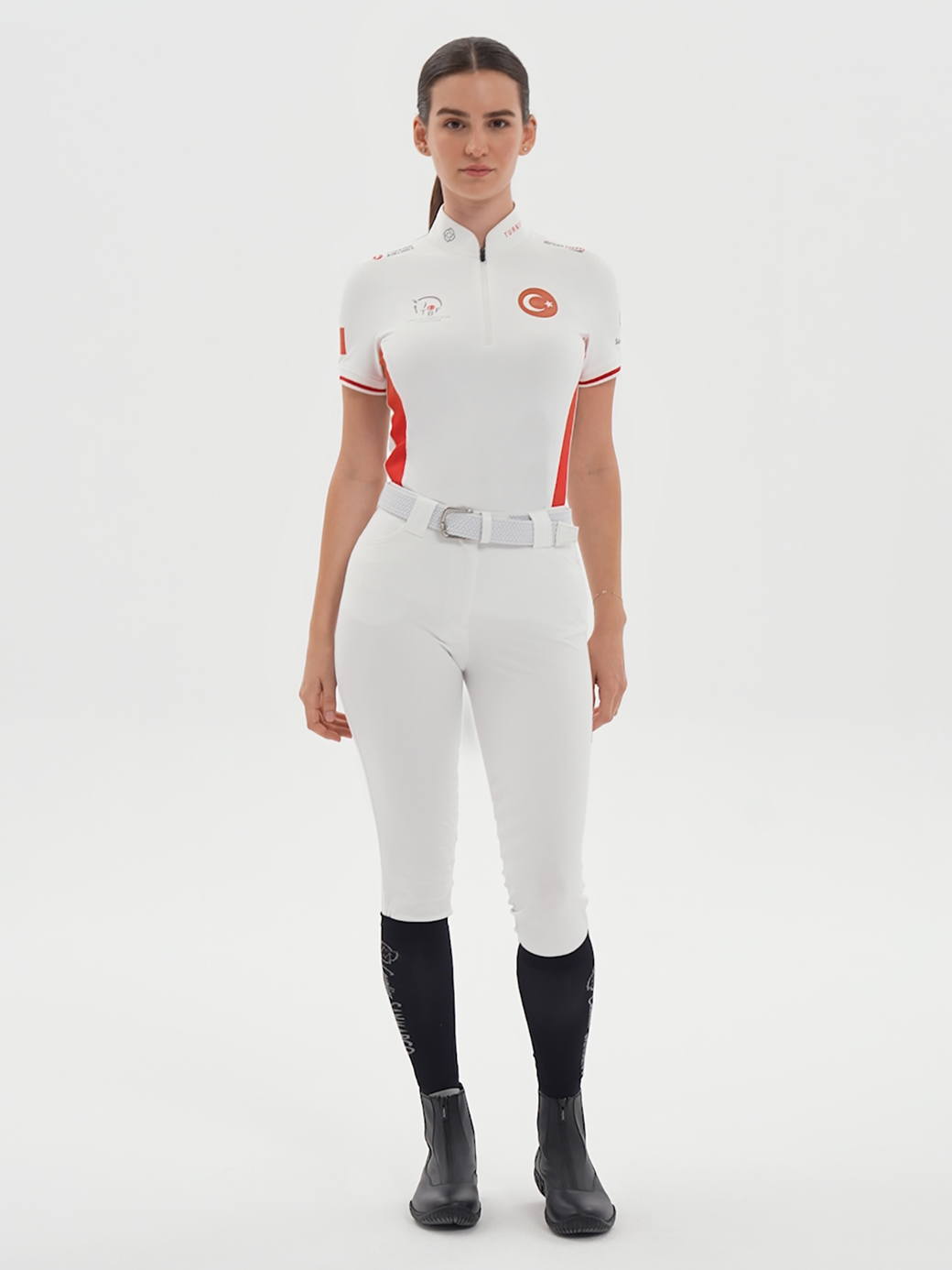 ENZA-TBF WHITE/RED WOMEN'S COMPETITION POLO SHORT SLEEVE X TEAM TÜRKİYE 
