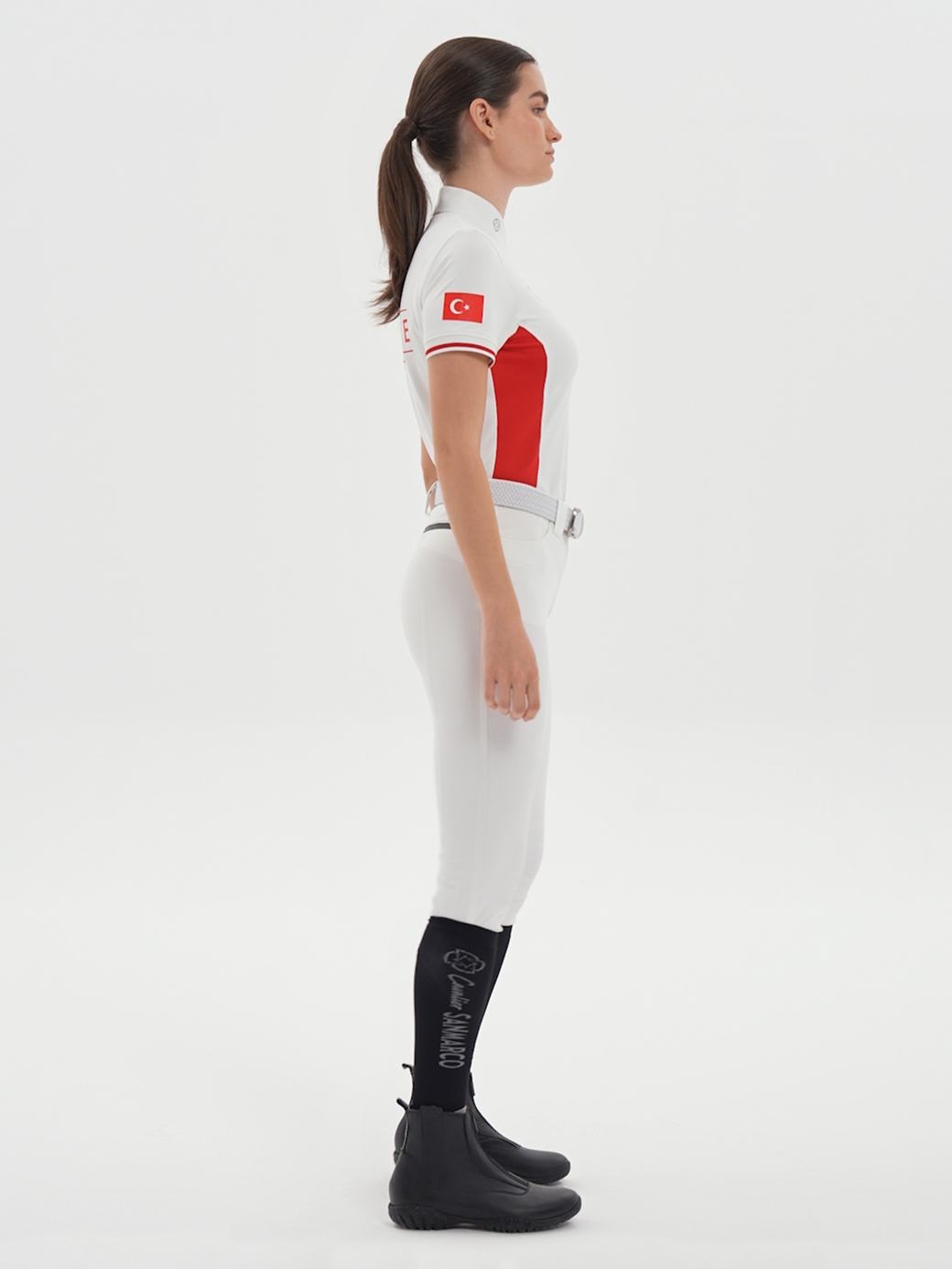 ENZA-TBF WHITE/RED WOMEN'S COMPETITION POLO SHORT SLEEVE X TEAM TÜRKİYE 
