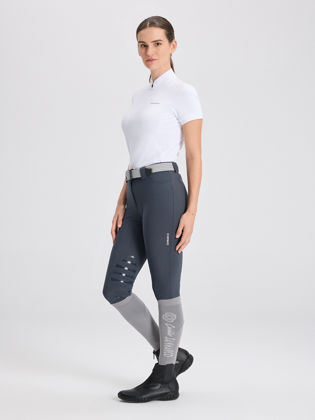 ENZA WHITE WOMEN'S COMPETITION POLO SHORT SLEEVE 