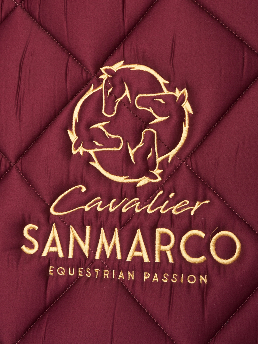 LONDON BORDEAUX/GOLD DIAMOND SADDLE PAD 