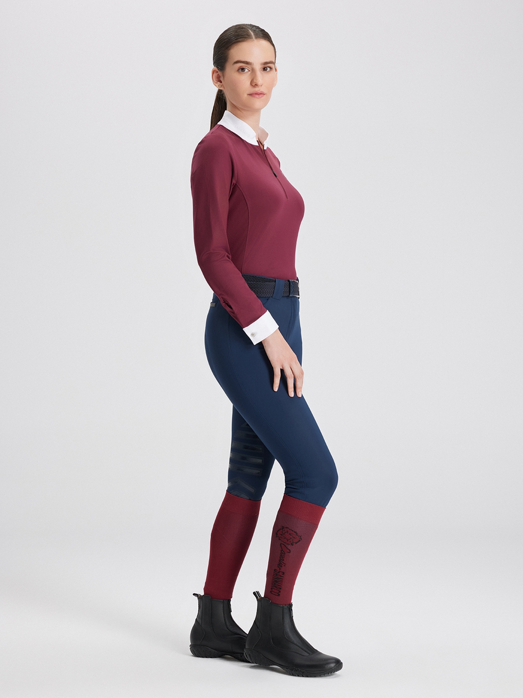 PAOLA BORDEAUX WOMEN'S COMPETITION POLO LONG SLEEVE 
