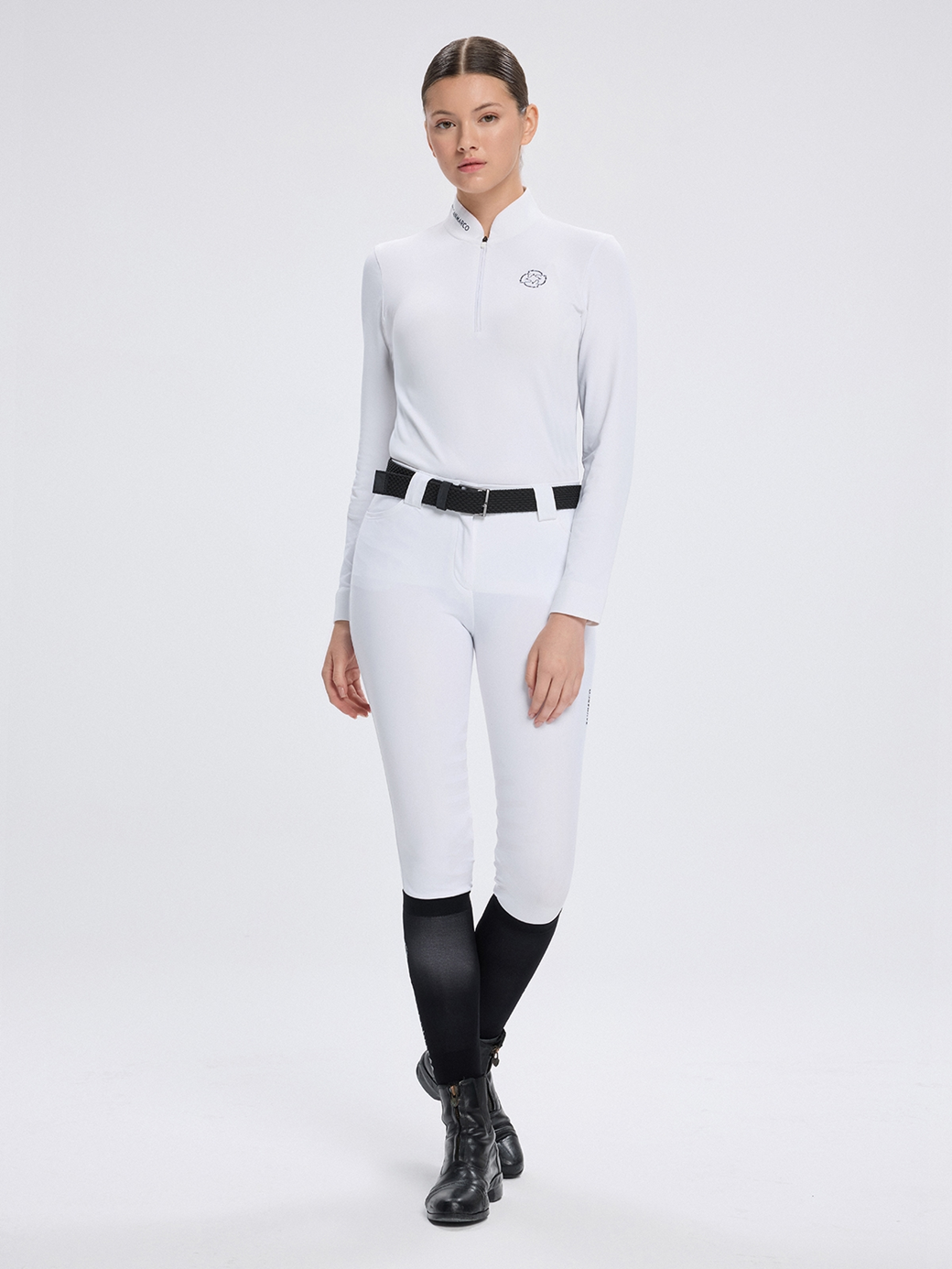 PAOLA WHITE WOMEN'S COMPETITION POLO LONG SLEEVE 