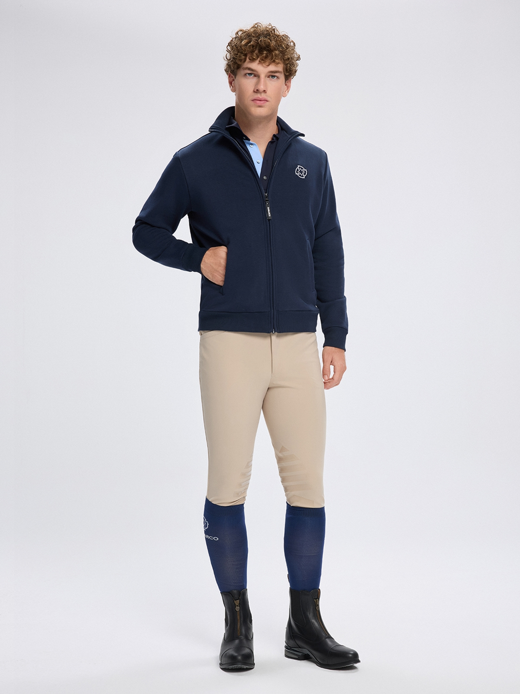 PORTO NAVY UNISEX ZIP-UP SWEATSHIRT