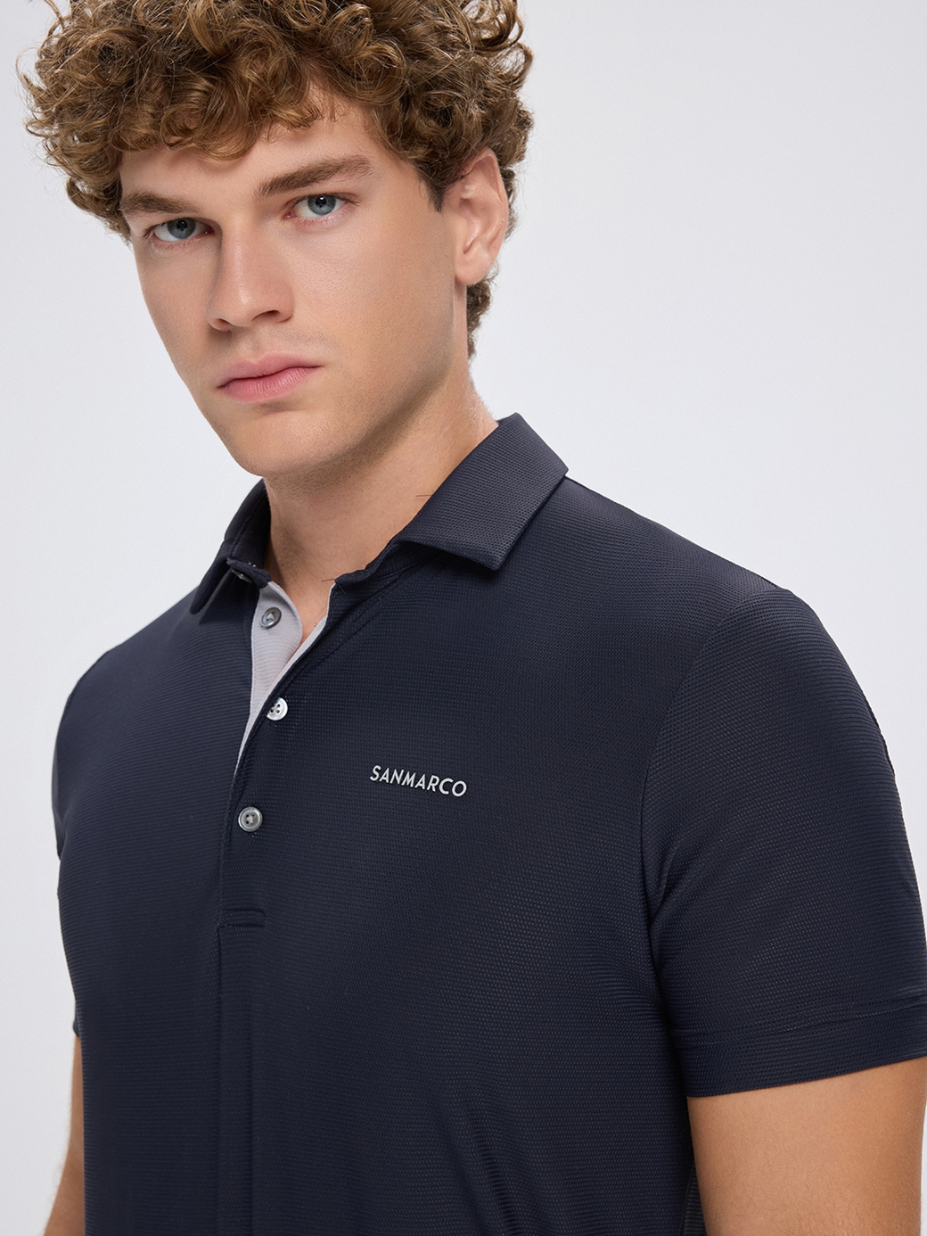 PORTOFINO NAVY MEN'S TECH TRAINING POLO SHORT SLEEVE 
