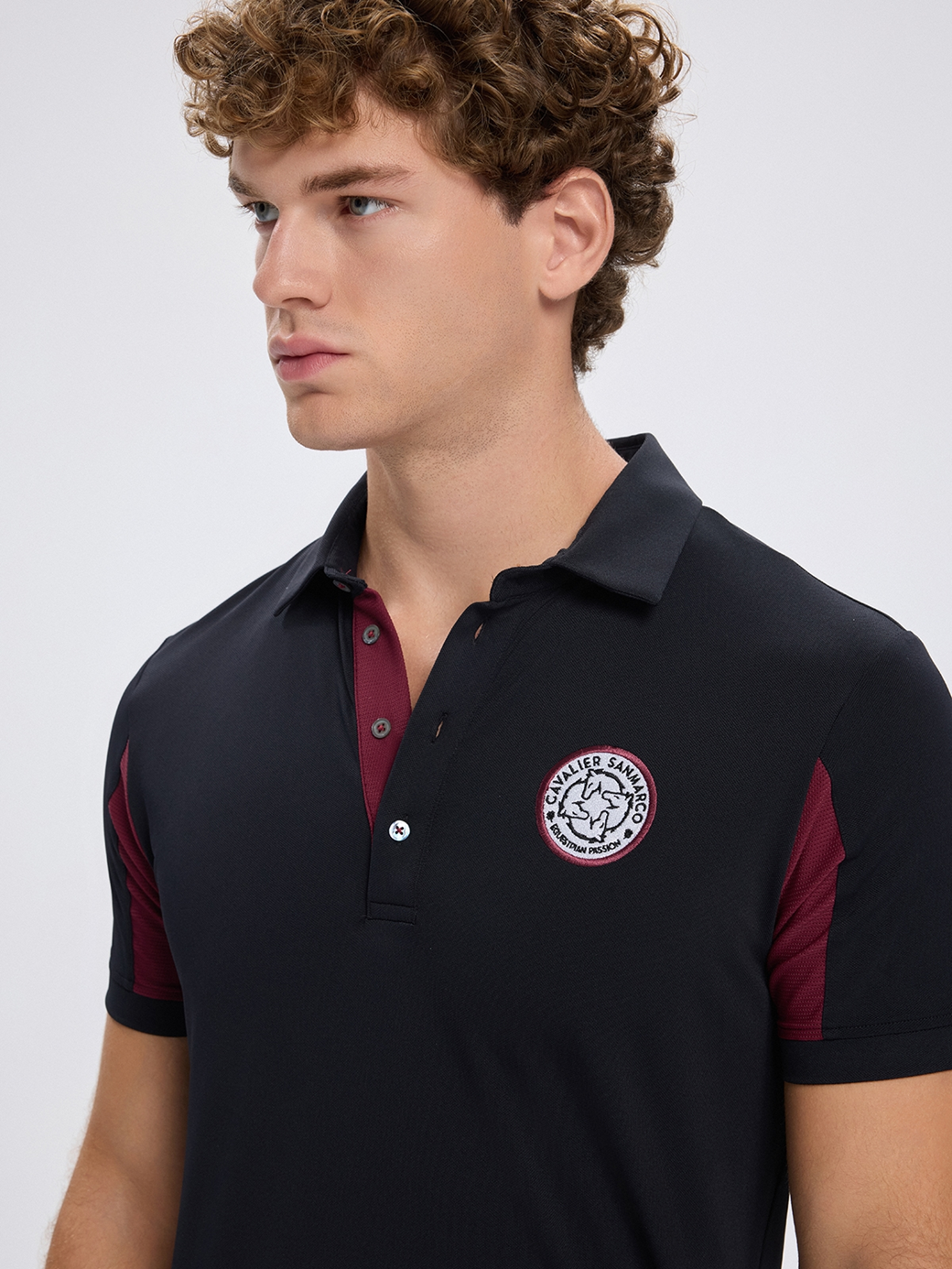 SAN DIEGO BLACK MEN'S TECH TRAINING POLO SHORT SLEEVE 