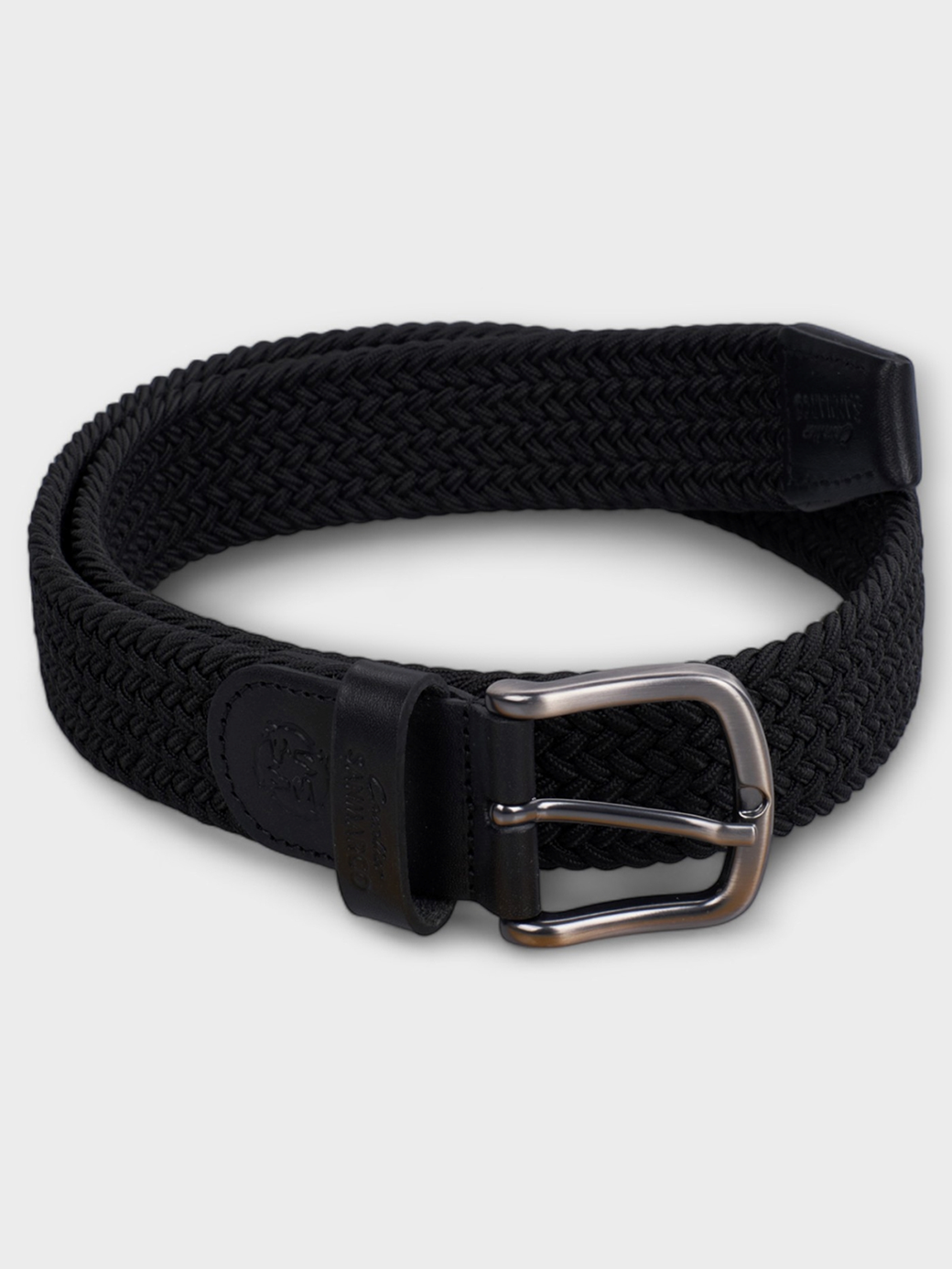SANTORINI BLACK BRAIDED BELT 