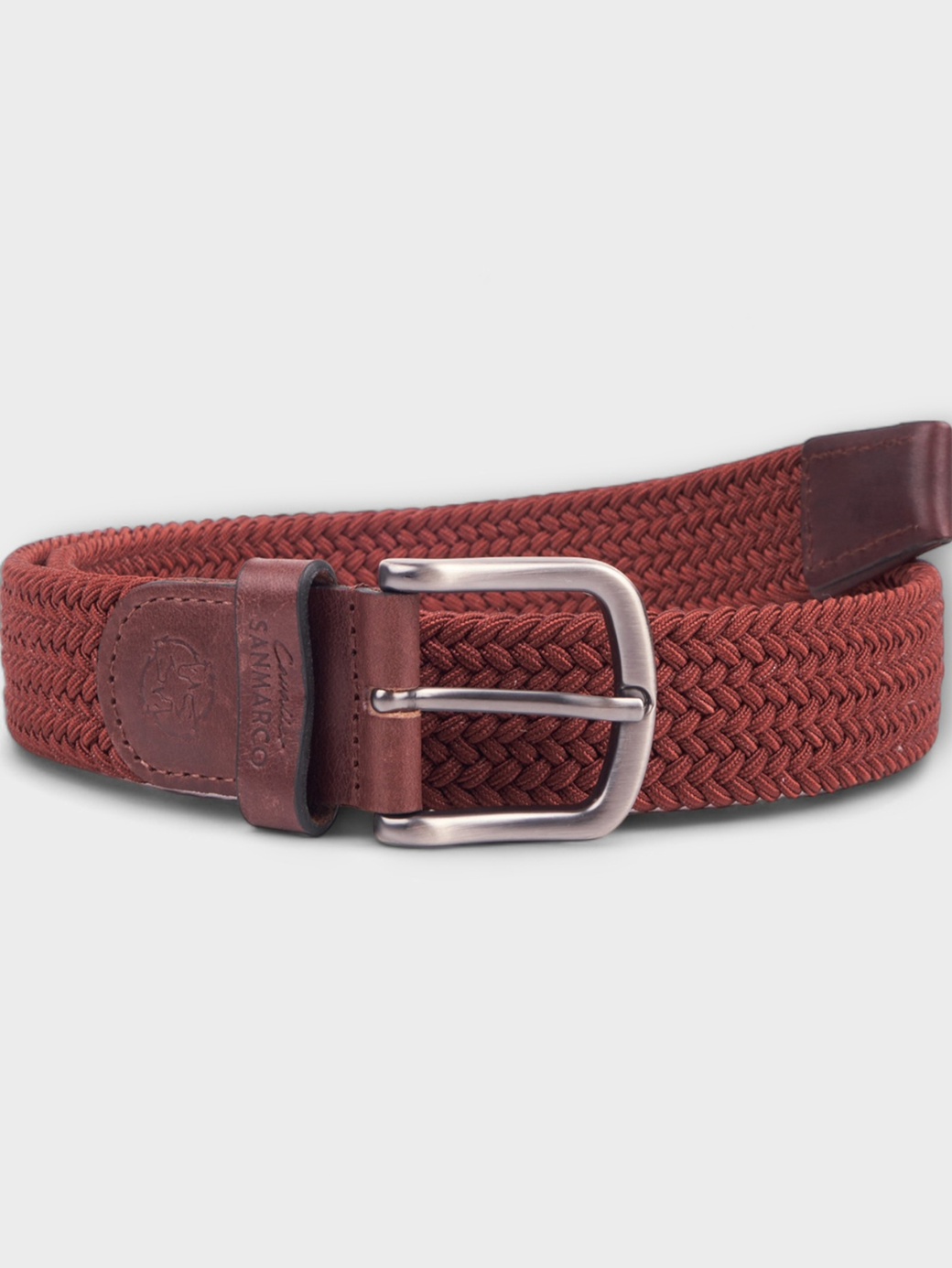 SANTORINI BORDEAUX BRAIDED BELT 