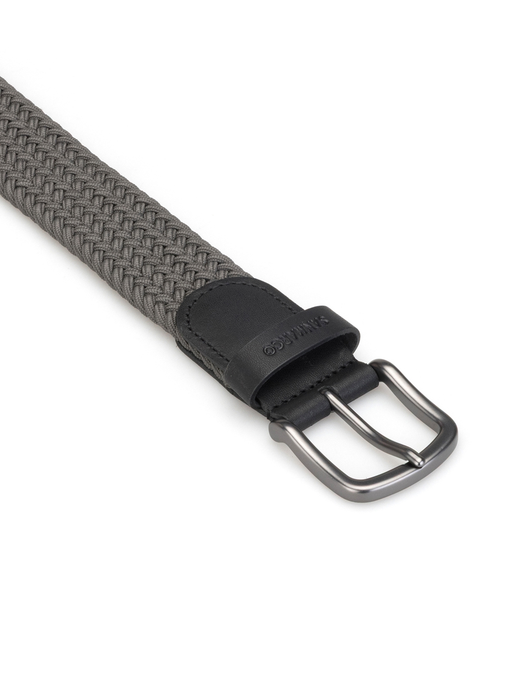SANTORINI DARK GRAY BRAIDED BELT 