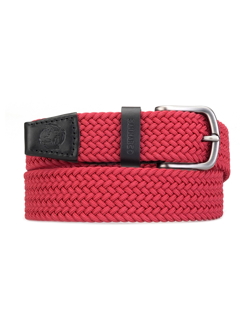 SANTORINI RED BRAIDED BELT 
