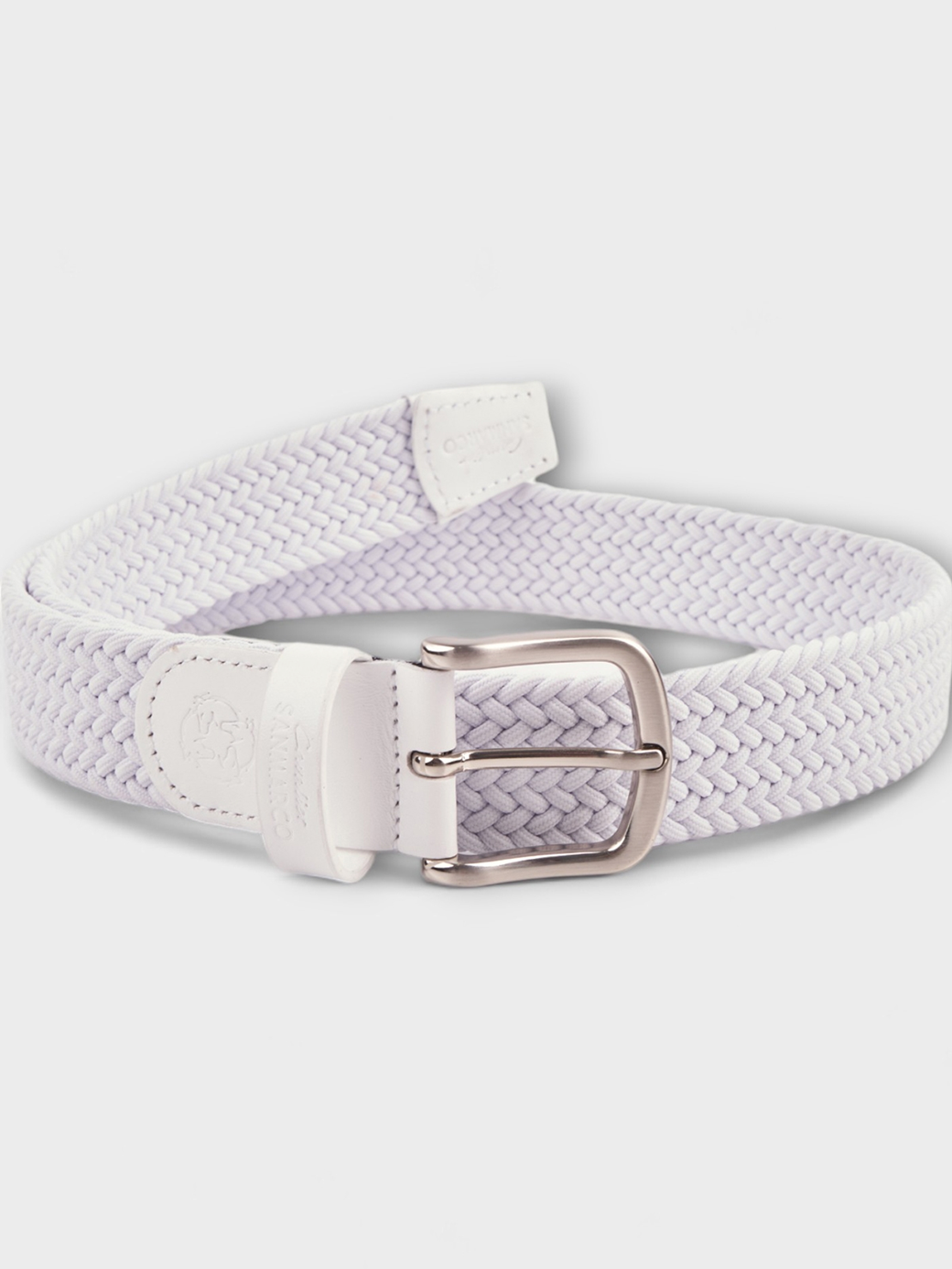 SANTORINI WHITE BRAIDED BELT 