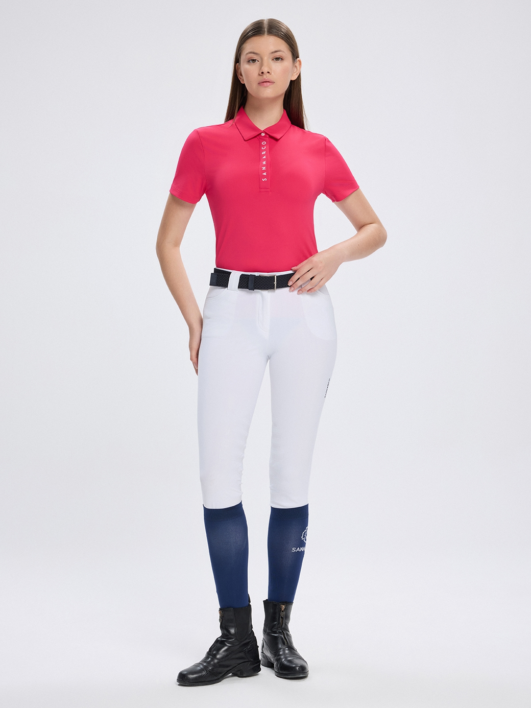 VALENCIA FUCHSIA WOMEN'S TECH TRAINING POLO SHORT SLEEVE 