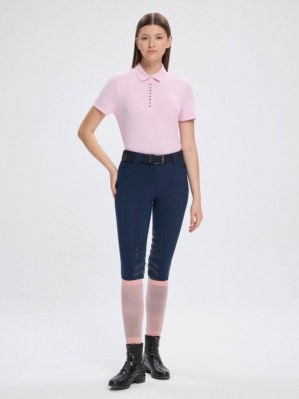 VALENCIA PINK WOMEN'S TECH TRAINING POLO SHORT SLEEVE 
