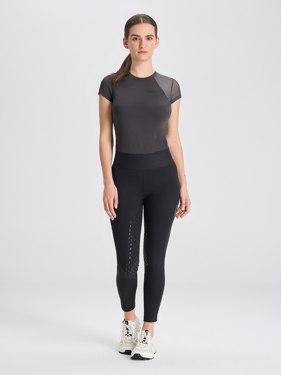 ALLEGRA BLACK WOMEN'S FULL GRIP PRO LEGGINGS 