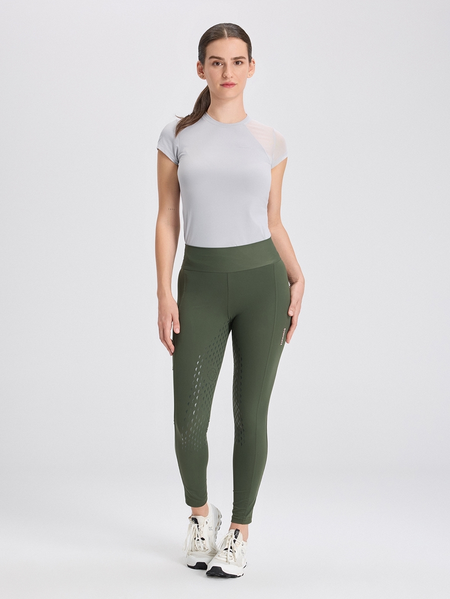 ALLEGRA GREEN WOMEN'S FULL GRIP PRO LEGGINGS 
