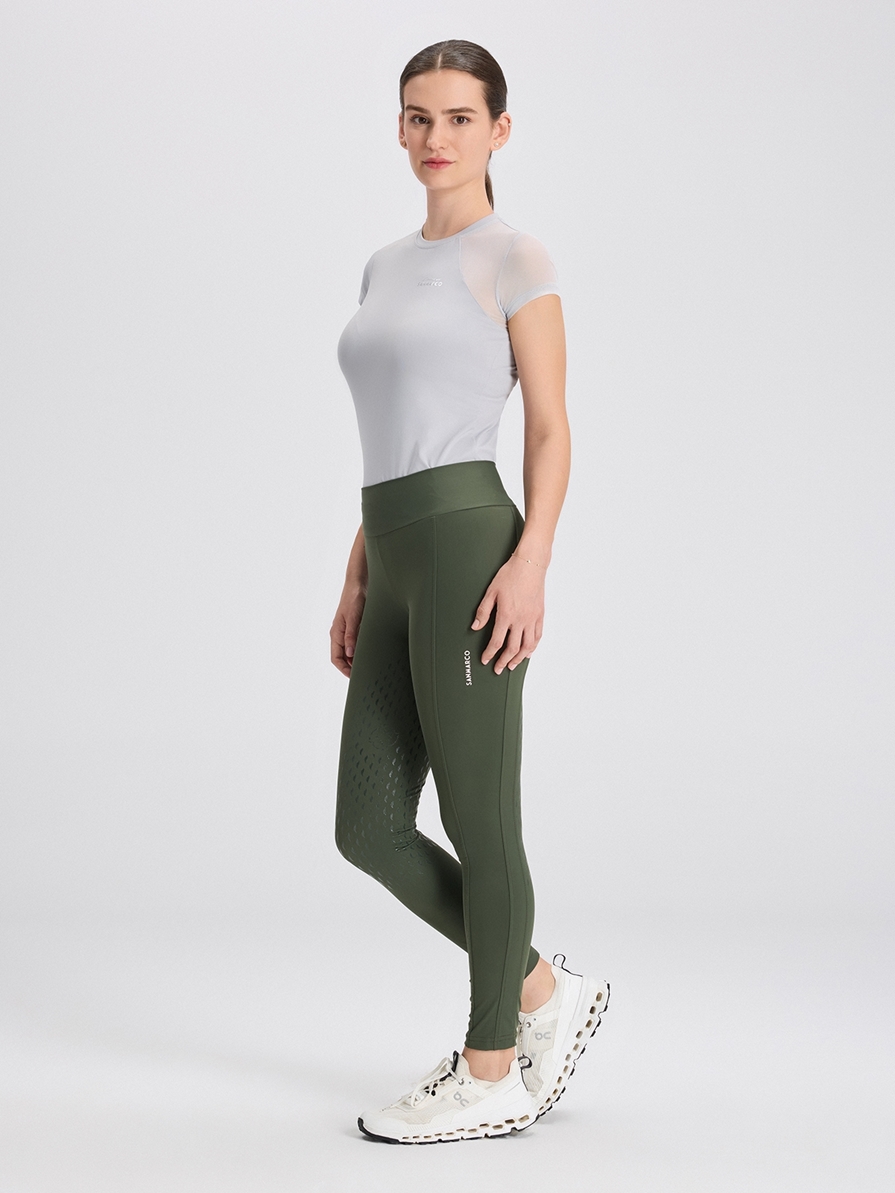 ALLEGRA GREEN WOMEN'S FULL GRIP PRO LEGGINGS 