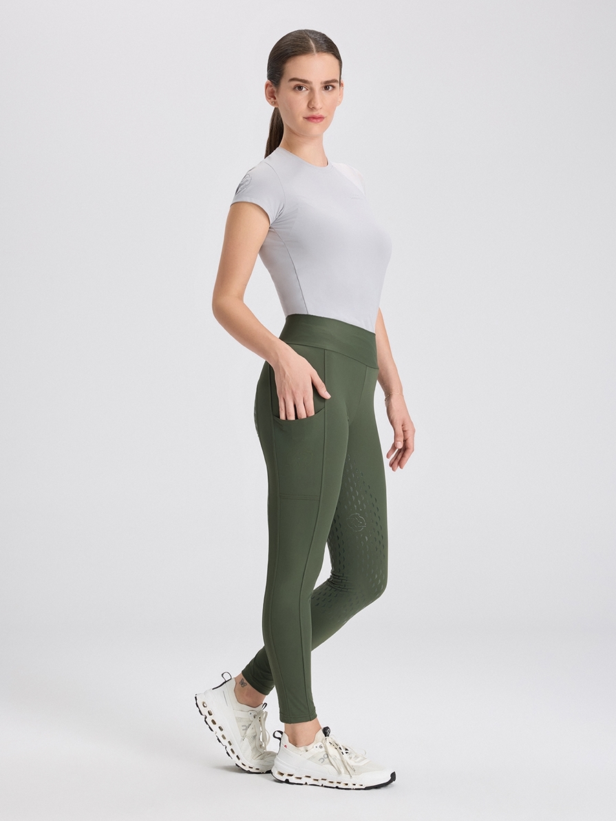 ALLEGRA GREEN WOMEN'S FULL GRIP PRO LEGGINGS 