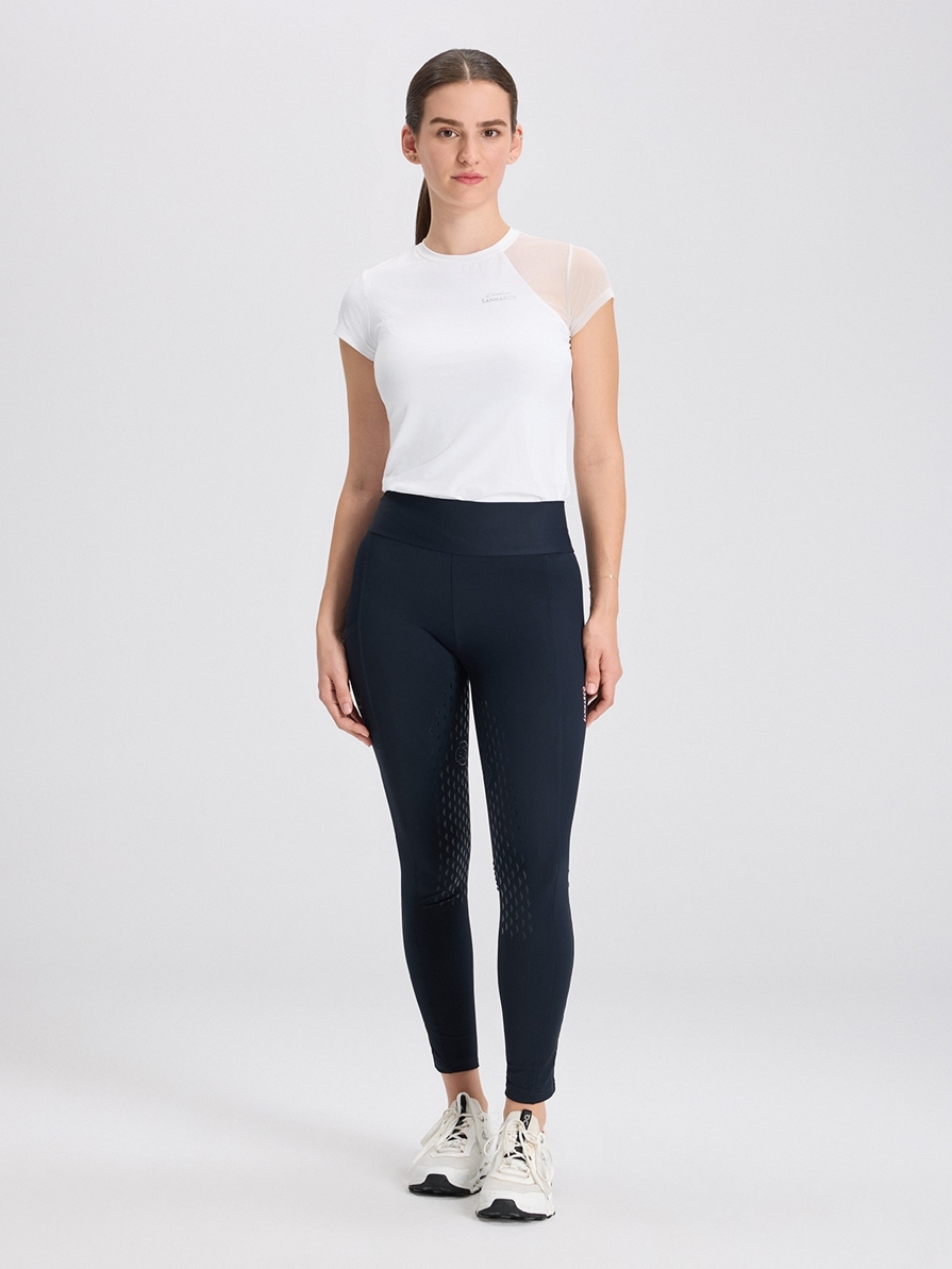 ALLEGRA NAVY WOMEN'S FULL GRIP PRO LEGGINGS 
