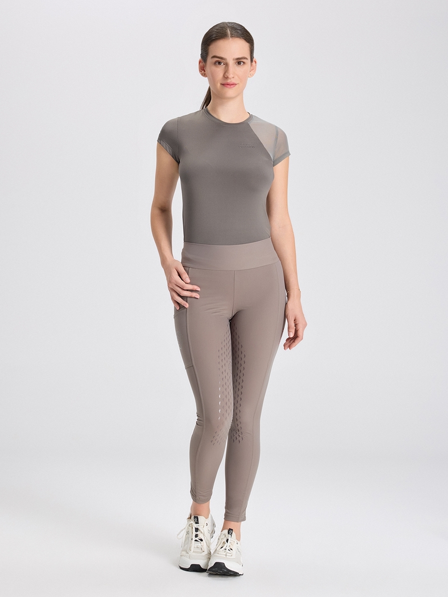 ALLEGRA TAUPE LEGGINGS FULL GRIP PRO DA DONNA 