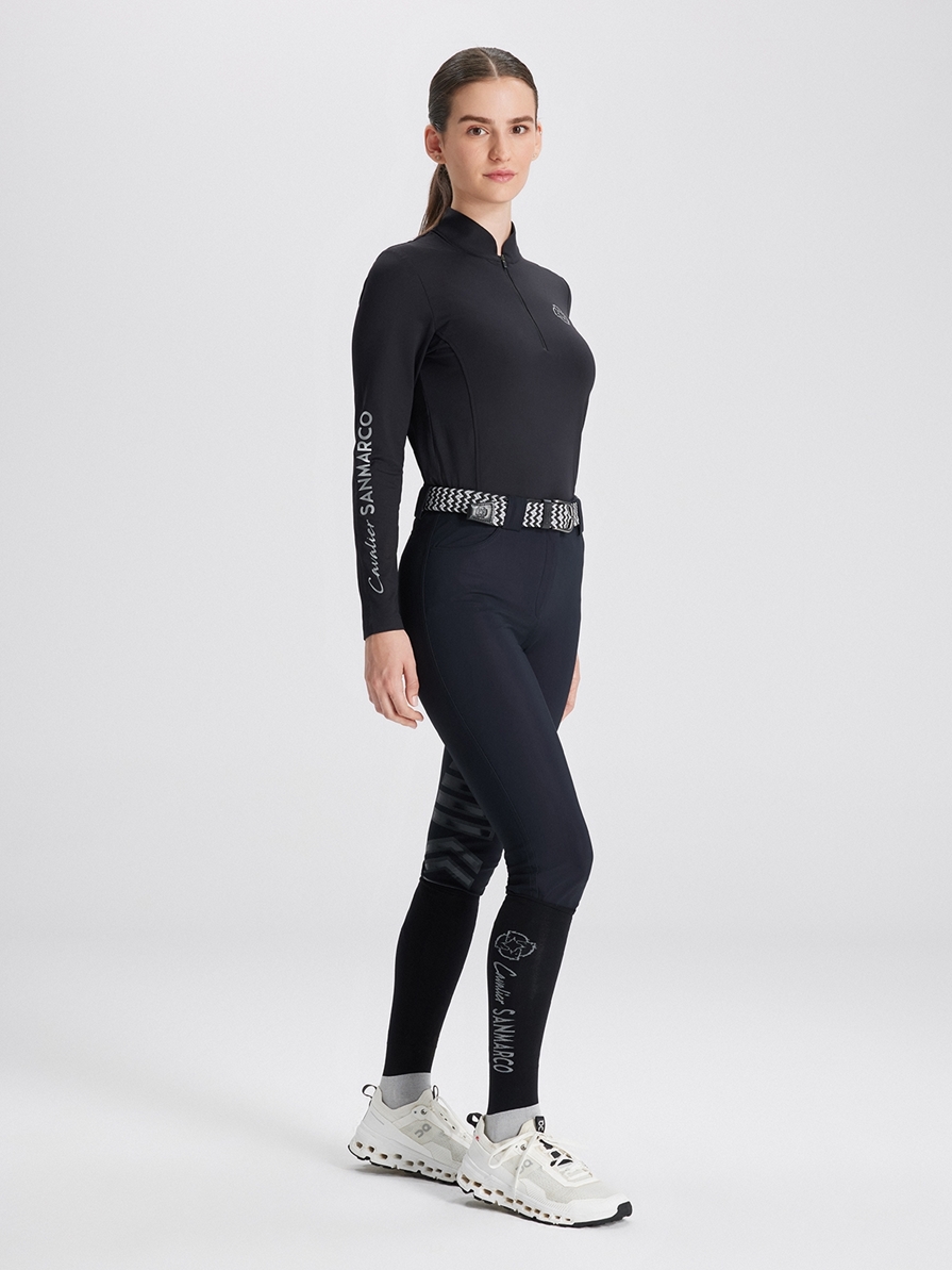 ASPEN BLACK WOMEN'S LONG SLEEVE BASE LAYER QUARTER ZIP 