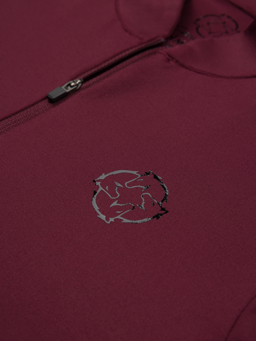ASPEN BORDEAUX WOMEN'S LONG SLEEVE BASE LAYER QUARTER ZIP 