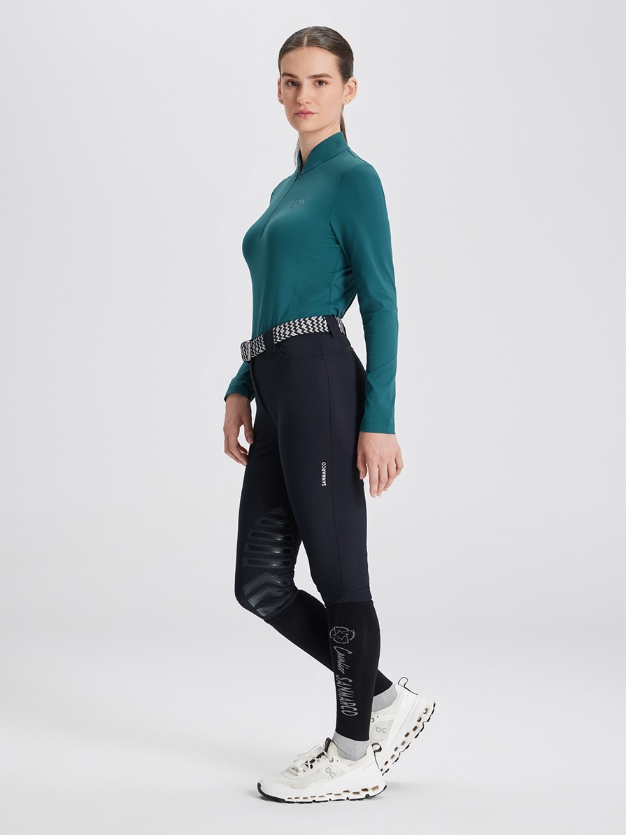 ASPEN GREEN WOMEN'S LONG SLEEVE BASE LAYER QUARTER ZIP 