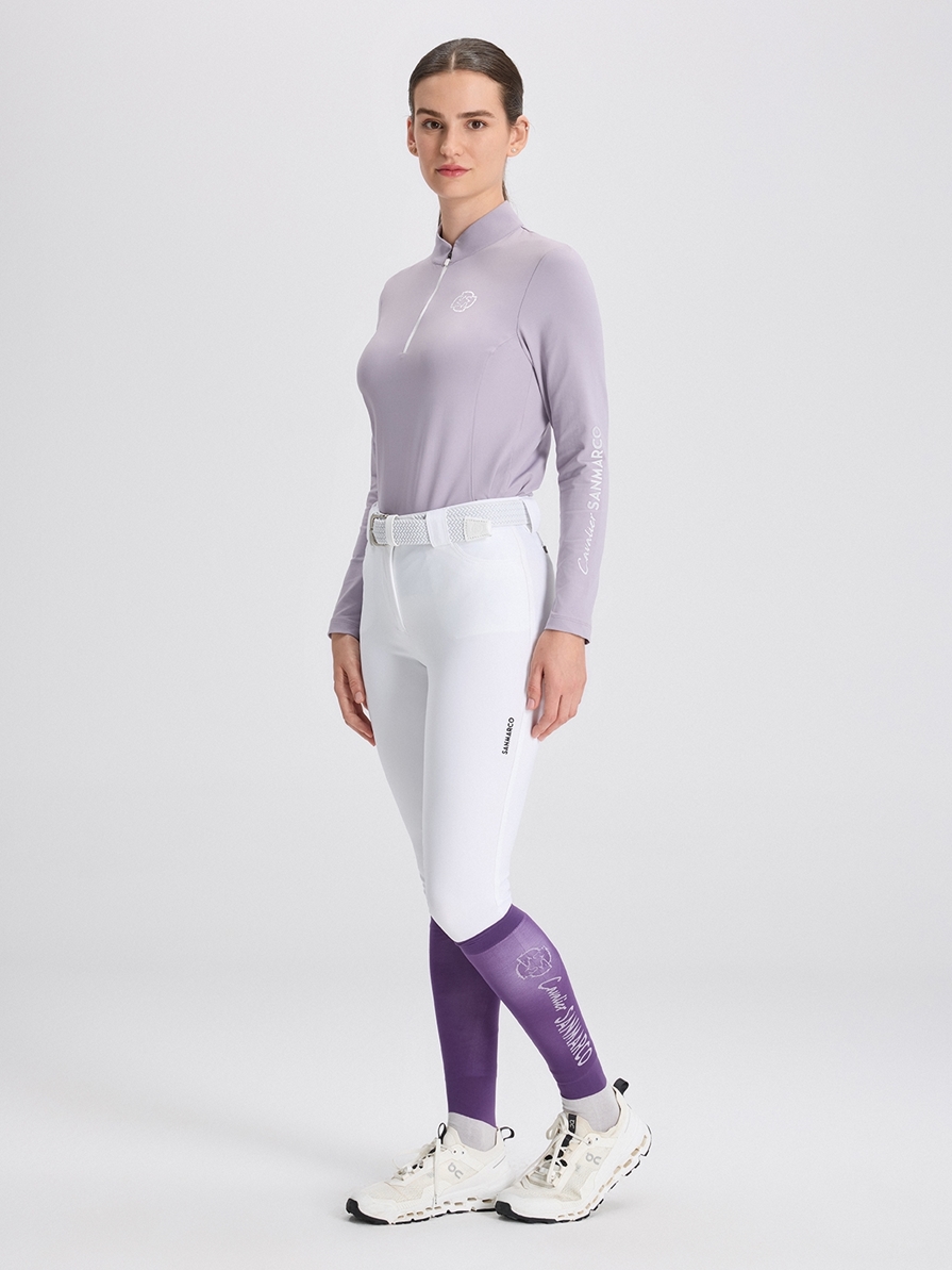 ASPEN LILAC MAGILETTA DONNA MANICA LUNGA QUARTER ZIP 