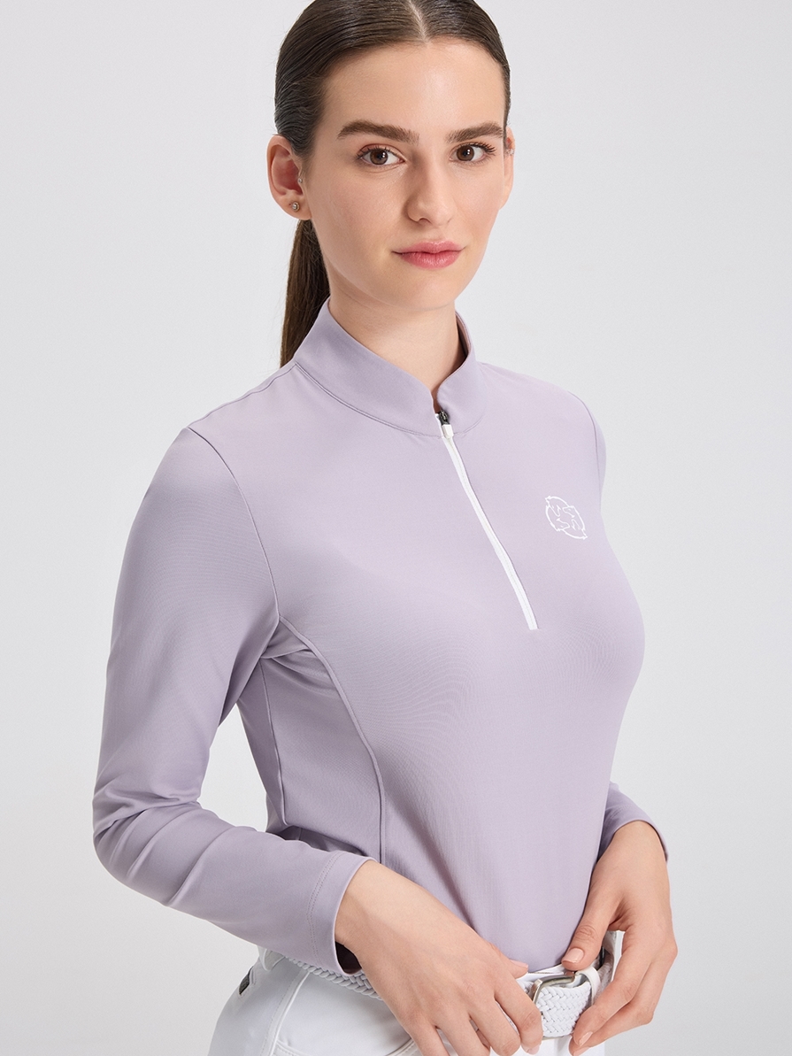 ASPEN LILAC MAGILETTA DONNA MANICA LUNGA QUARTER ZIP 