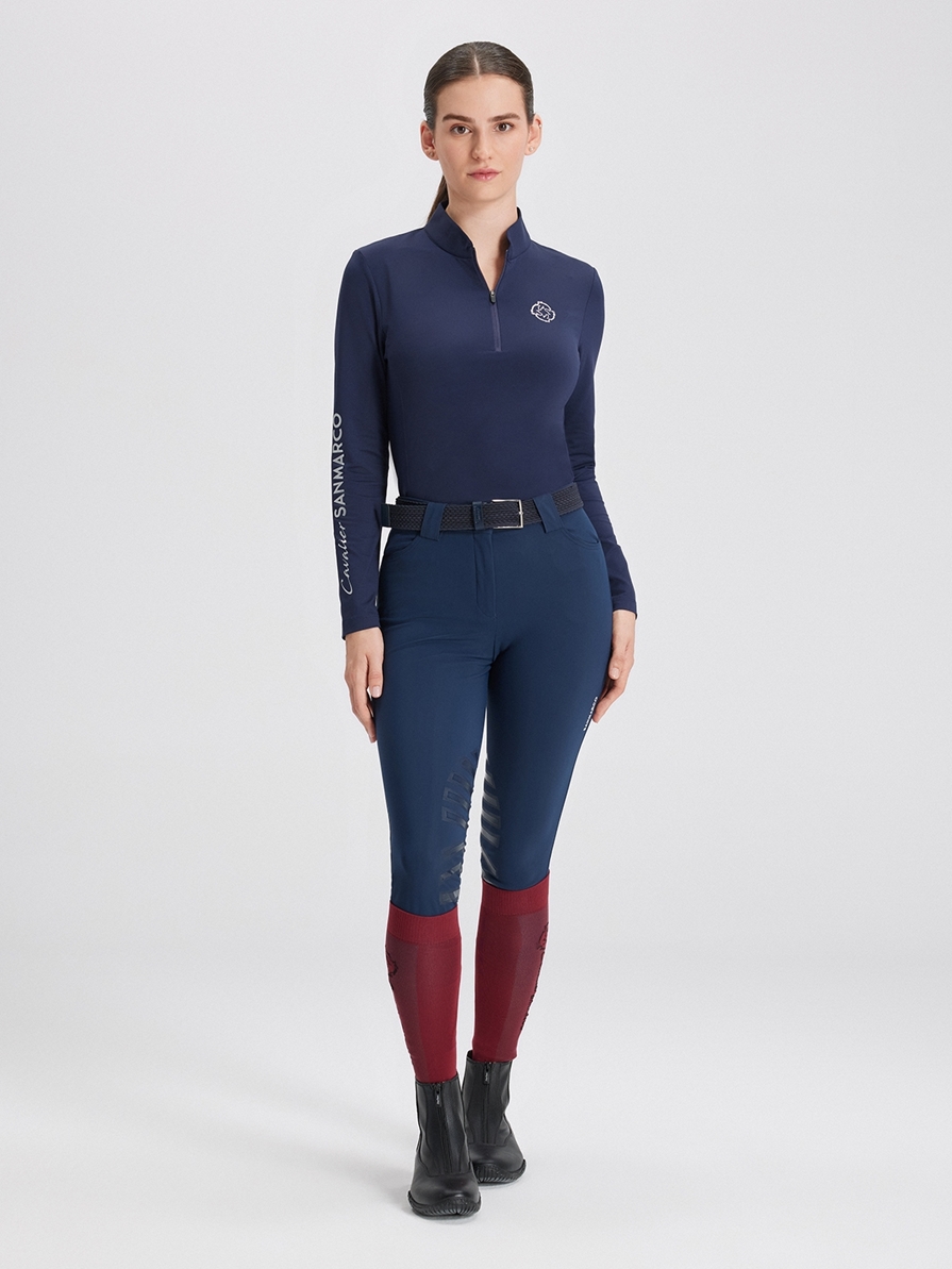 ASPEN NAVY WOMEN'S LONG SLEEVE BASE LAYER QUARTER ZIP 