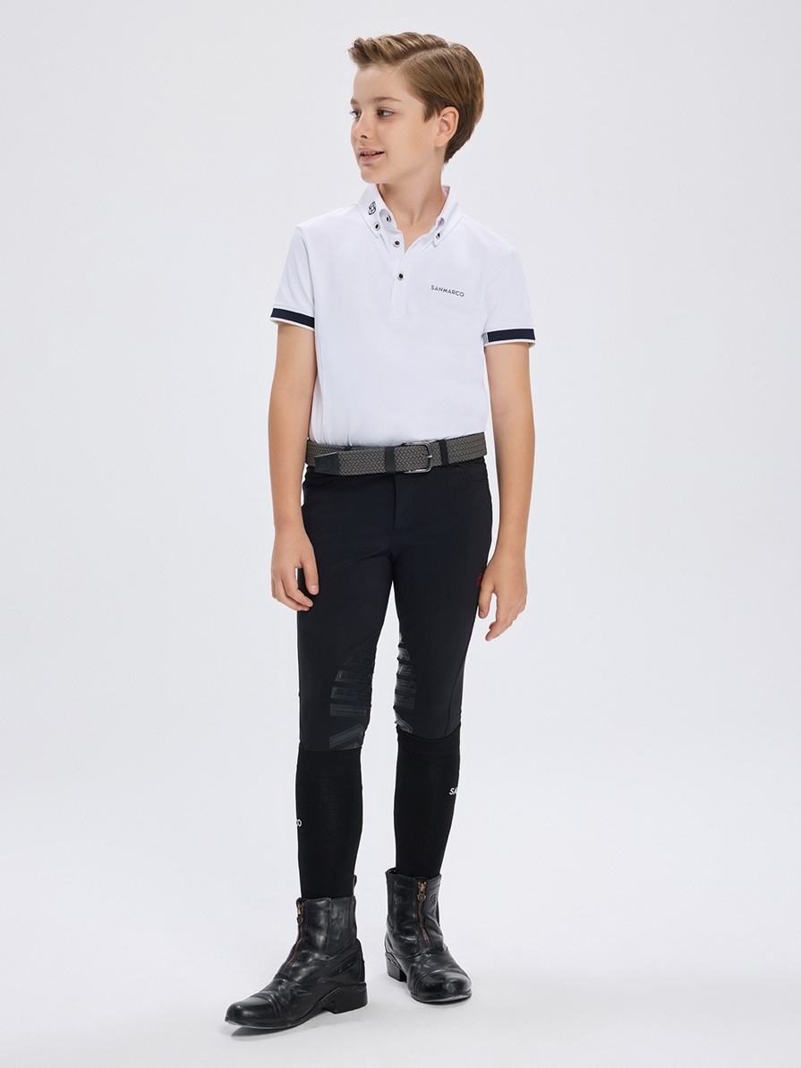 ATLANTIS BLACK KID'S UNISEX KNEE GRIP PRO BREECHES 