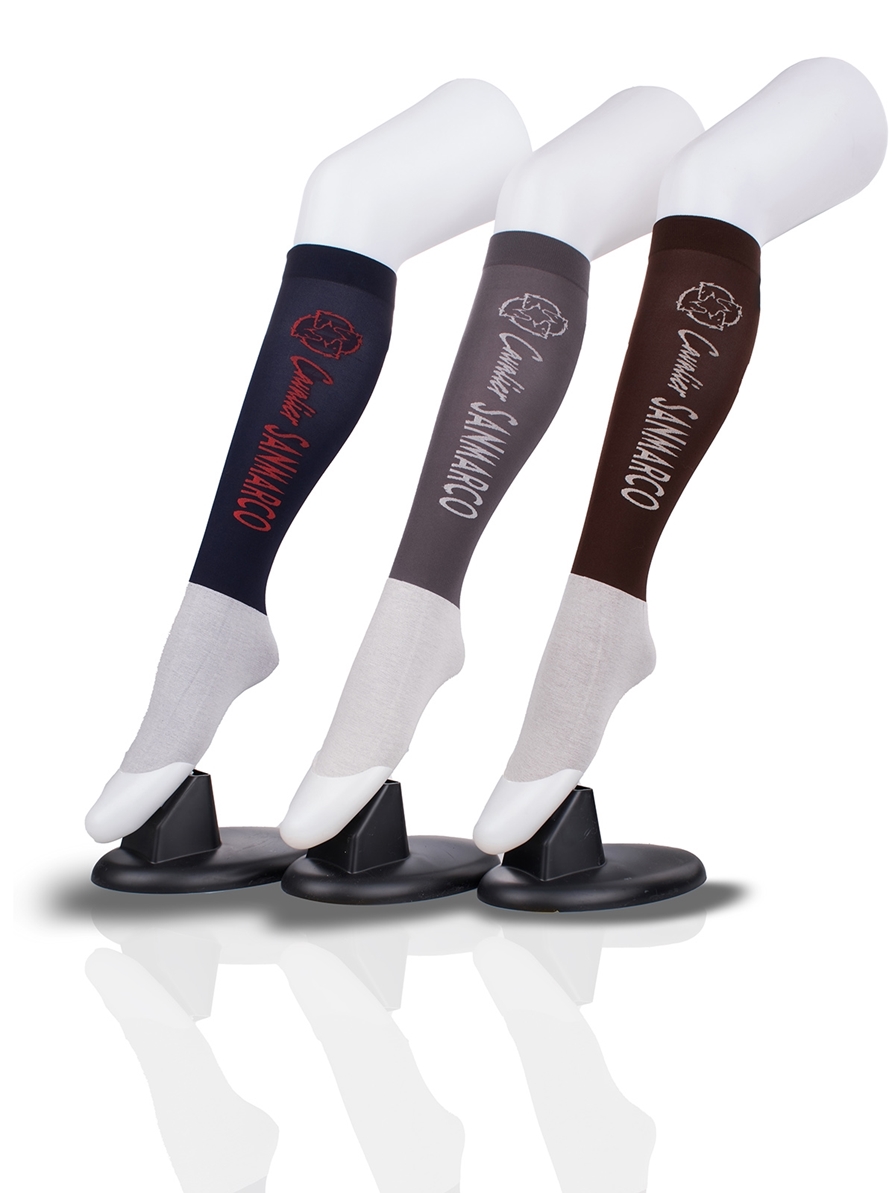 CAPRI-3XB SET #3/Navy,D.Gray,Brown UNISEX SUMMER RIDING SOCKS 3 PACK BUNDLE 