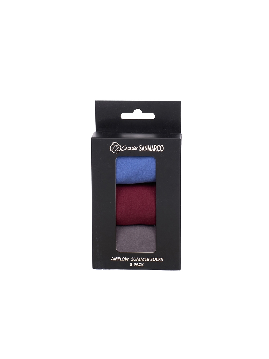 CAPRI-3XB SET #4/Blue,Bordeaux,D.Gray CALZINI DA EQUITAZIONE ESTIVI
PACCHETTO DA 3 CONFEZIONI 