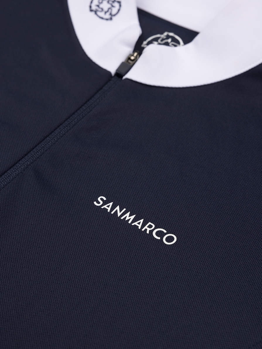 ENZA NAVY/WHITE POLO DA CONCORSO DONNA MANICA CORTA 