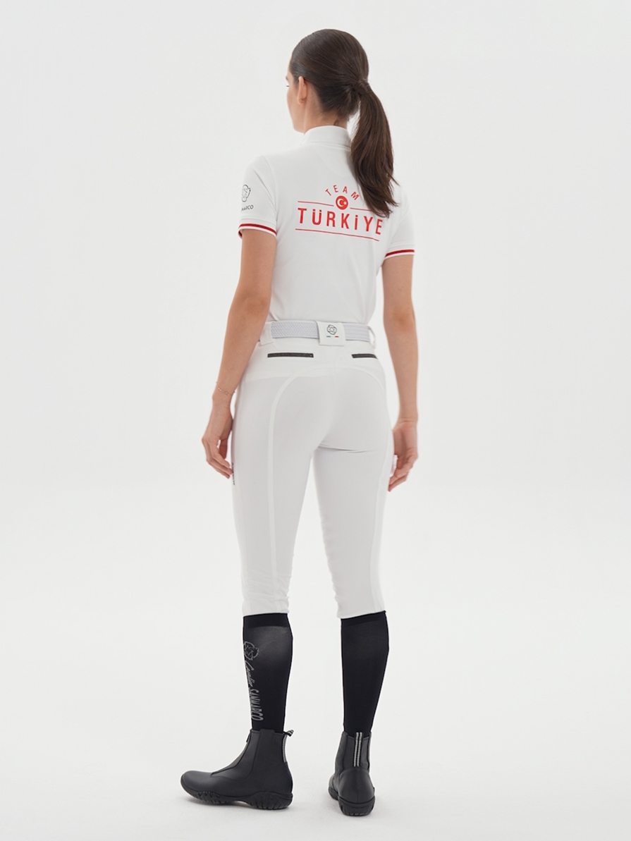 ENZA-TBF WHITE/RED POLO DA CONCORSO DONNA MANICA CORTA X TEAM TÜRKİYE