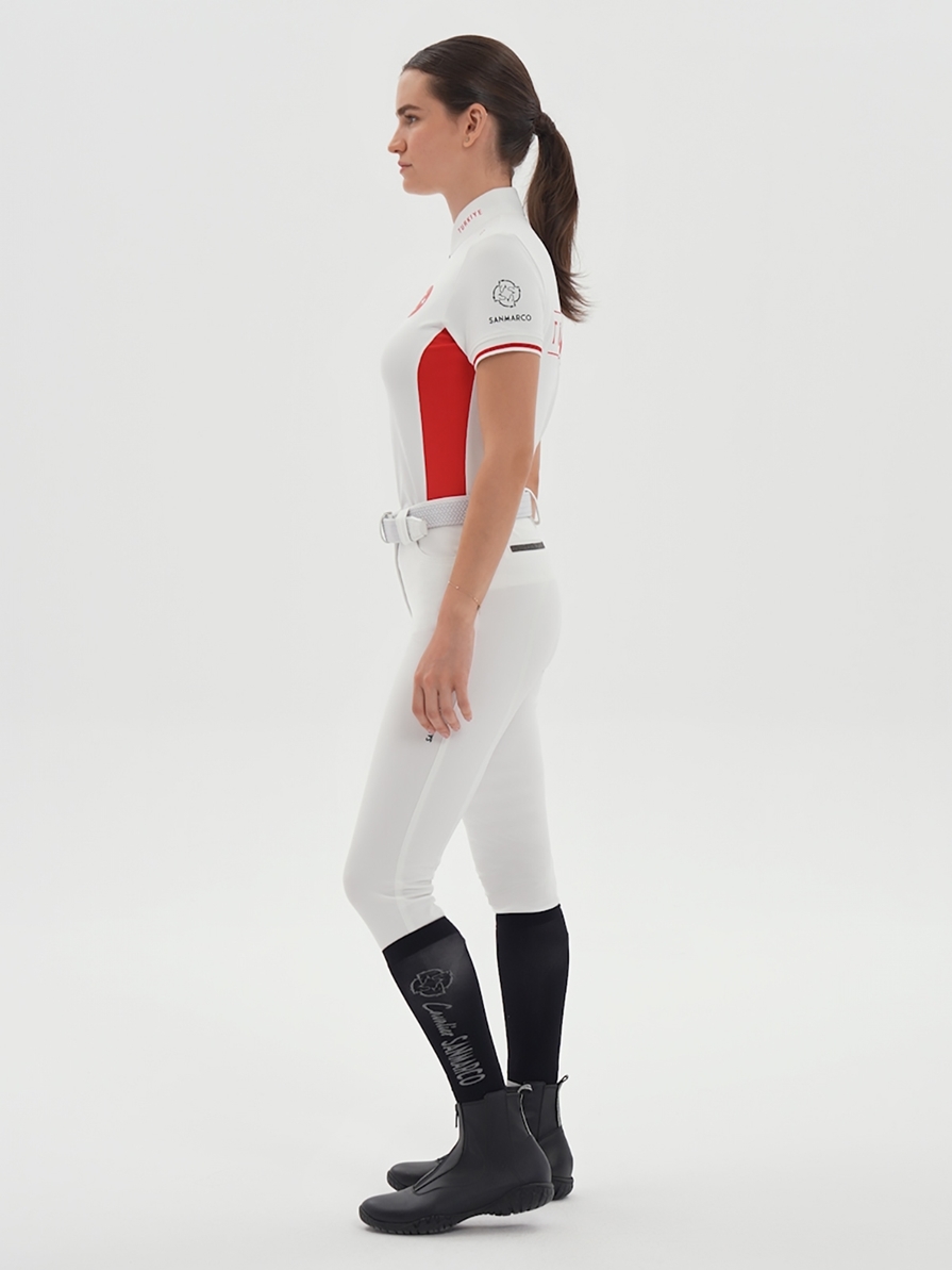 ENZA-TBF WHITE/RED WOMEN'S COMPETITION POLO SHORT SLEEVE X TEAM TÜRKİYE 