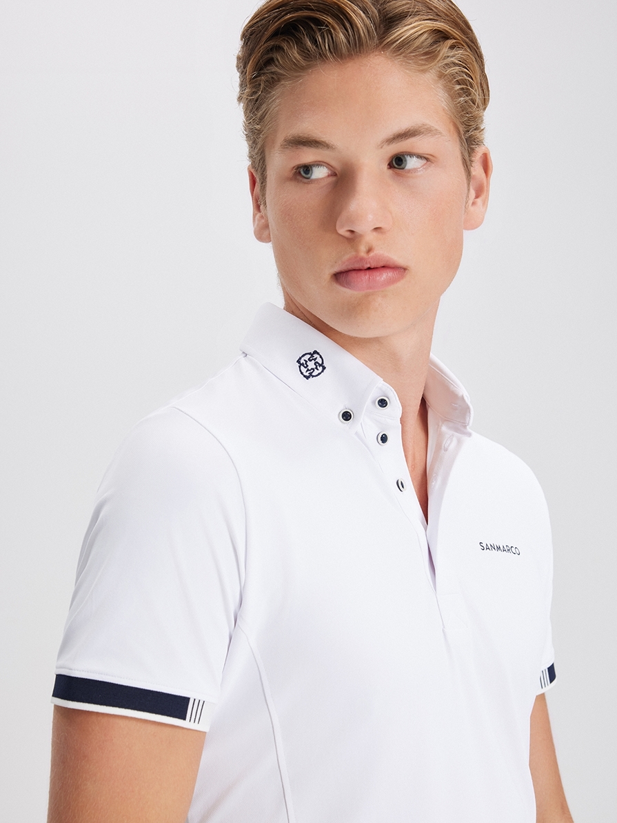 ENZO WHITE POLO DA CONCORSO UOMO MANICA CORTA 