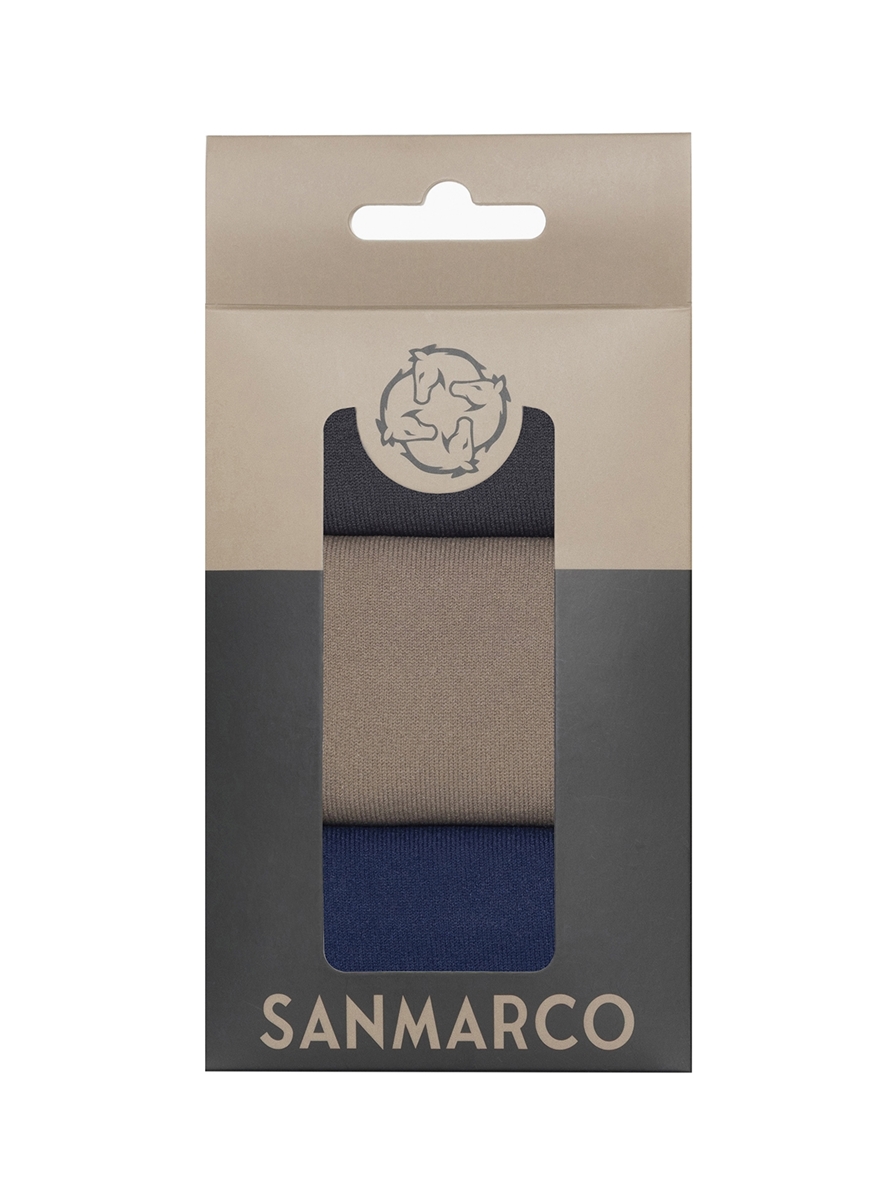 FONDI-3XB SET #3/D.Gray;Beige,Royal Blue CONFEZIONE DA 3 PAIA DI CALZE DA EQUITAZIONE PER DONNE PER TUTTE LE STAGIONI 