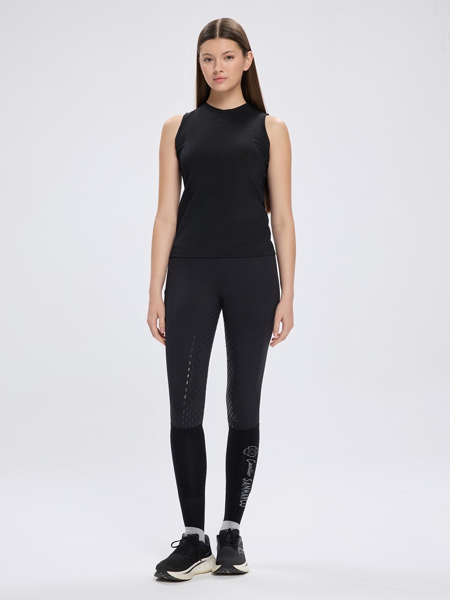 IBIZA BLACK WOMEN'S SLEEVELESS T-SHIRT 