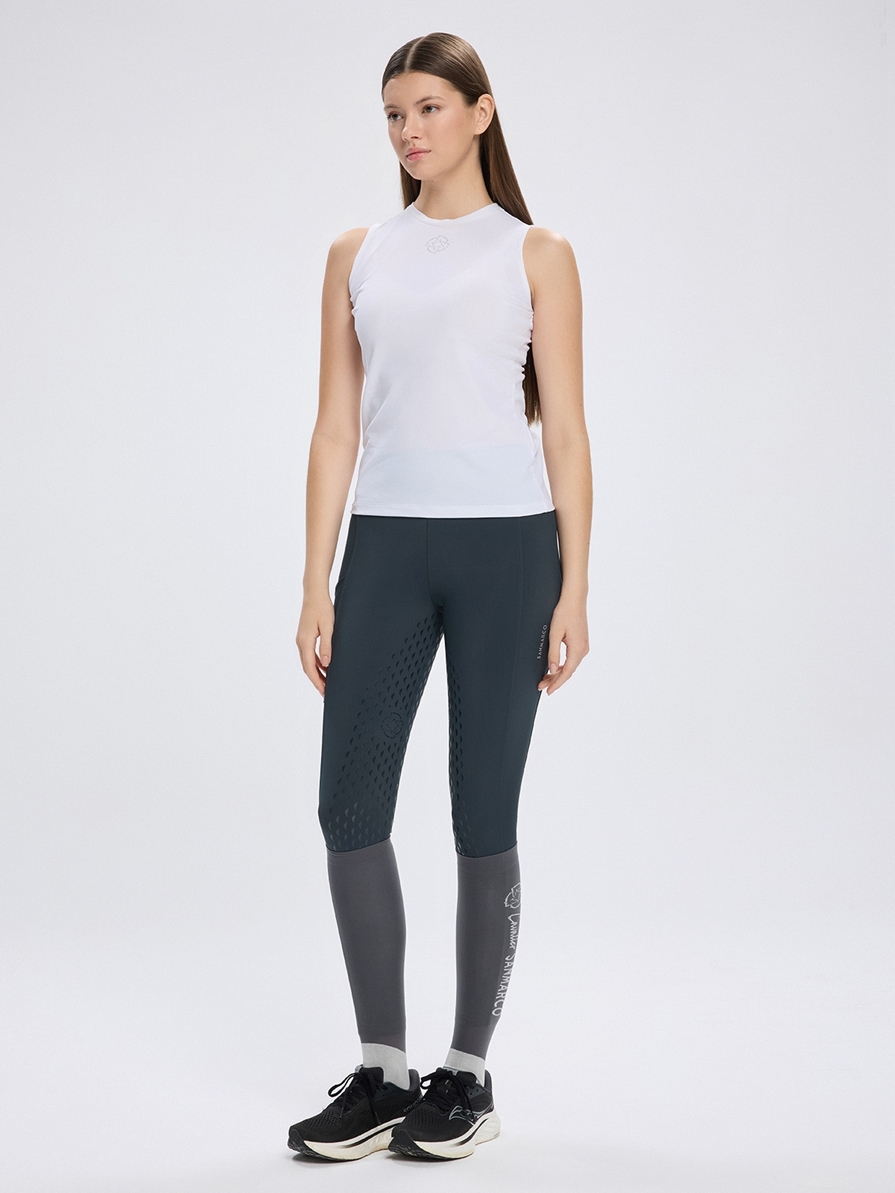 IBIZA WHITE WOMEN'S SLEEVELESS T-SHIRT 