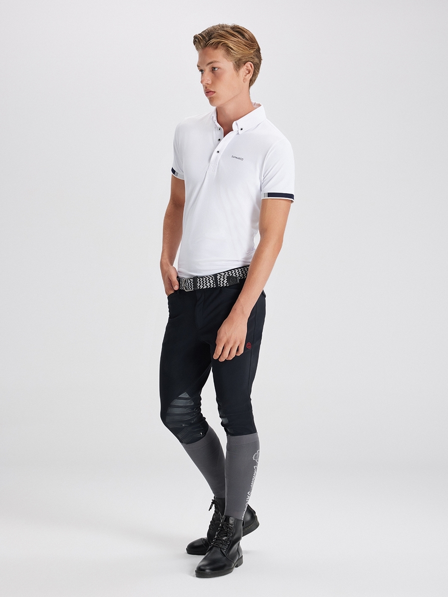 LEONARDO BLACK MEN'S KNEE GRIP PRO BREECHES 