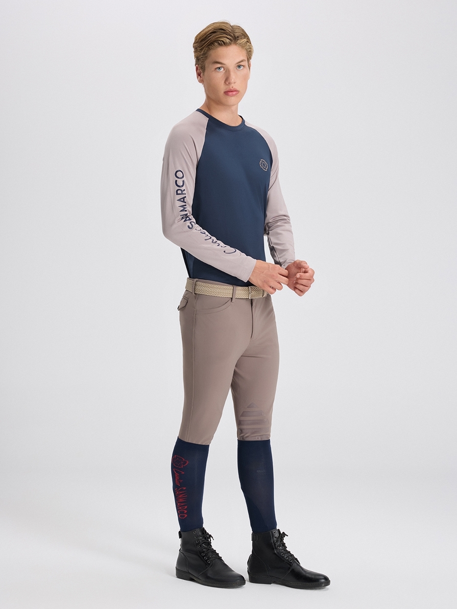 LEONARDO TAUPE MEN'S KNEE GRIP PRO BREECHES 