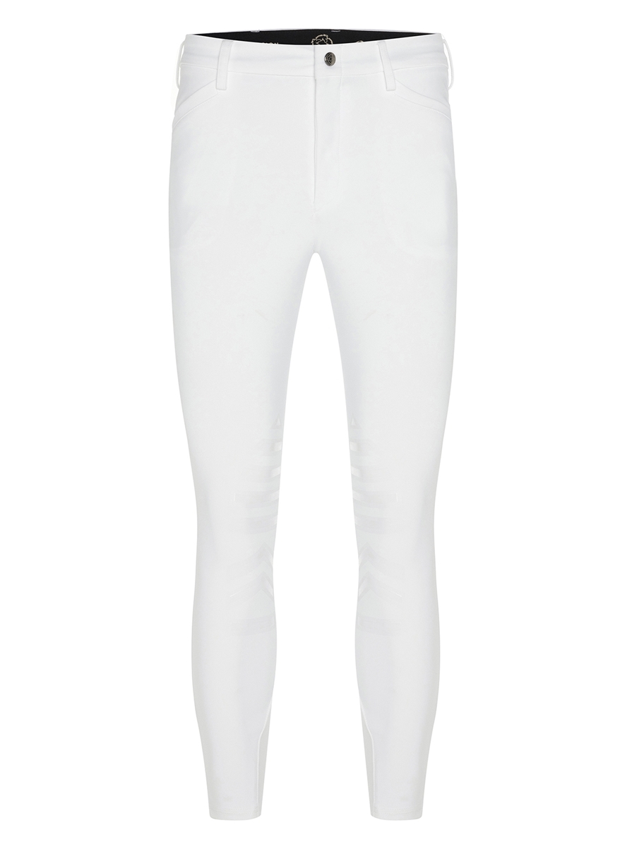 LEONARDO-W WHITE MEN'S KNEE GRIP PRO WINTER BREECHES 