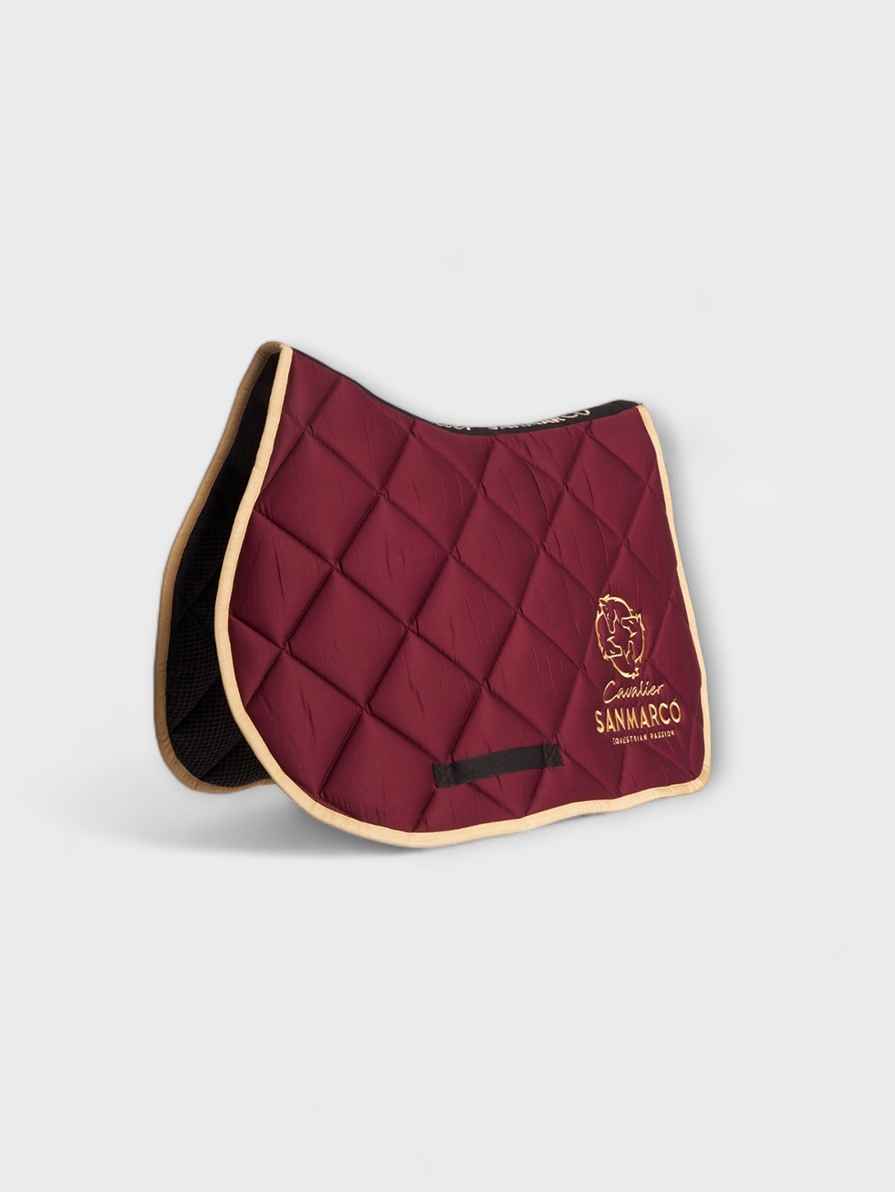 LONDON BORDEAUX/GOLD DIAMOND SADDLE PAD 