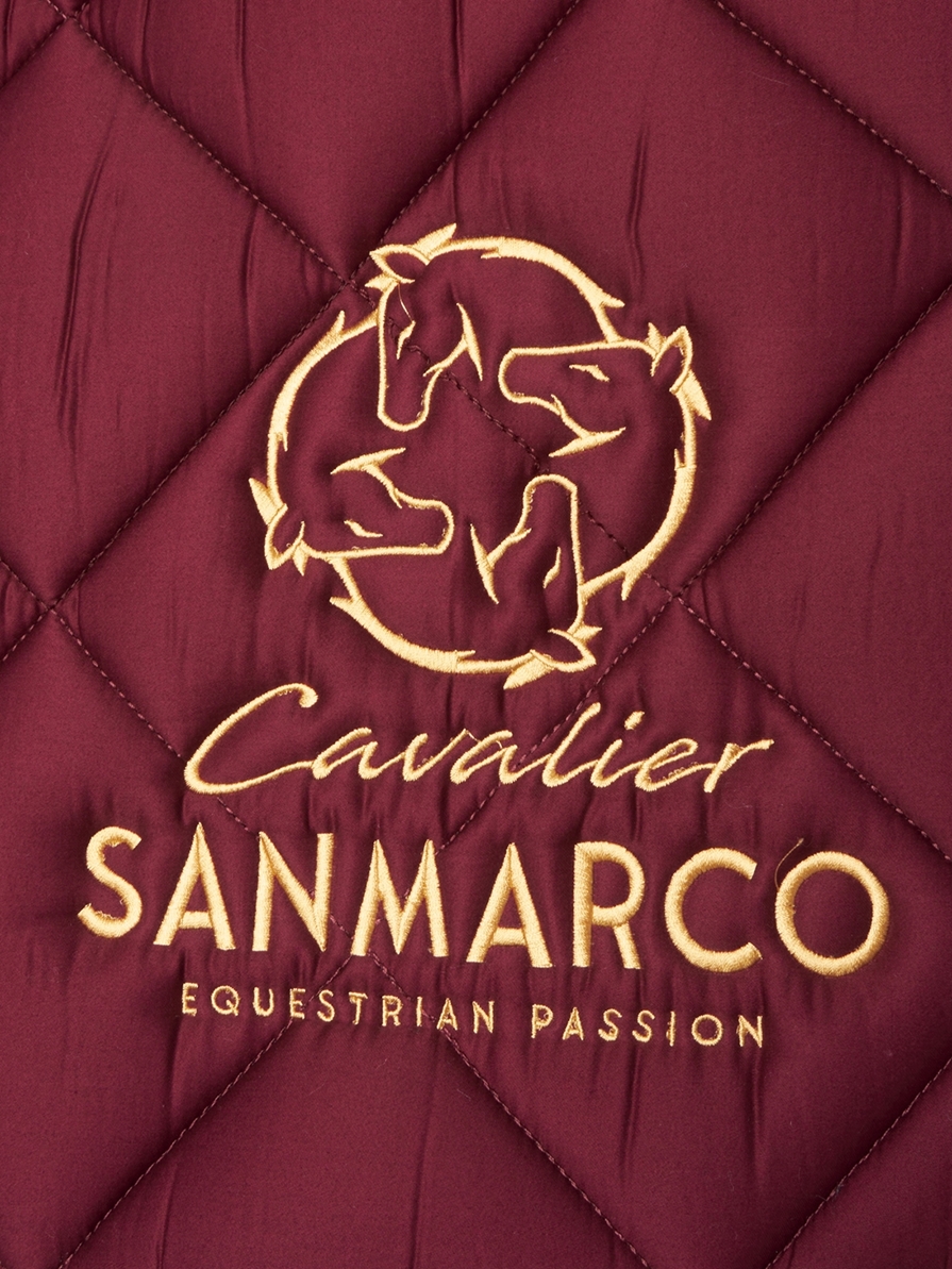 LONDON BORDEAUX/GOLD DIAMOND SADDLE PAD 