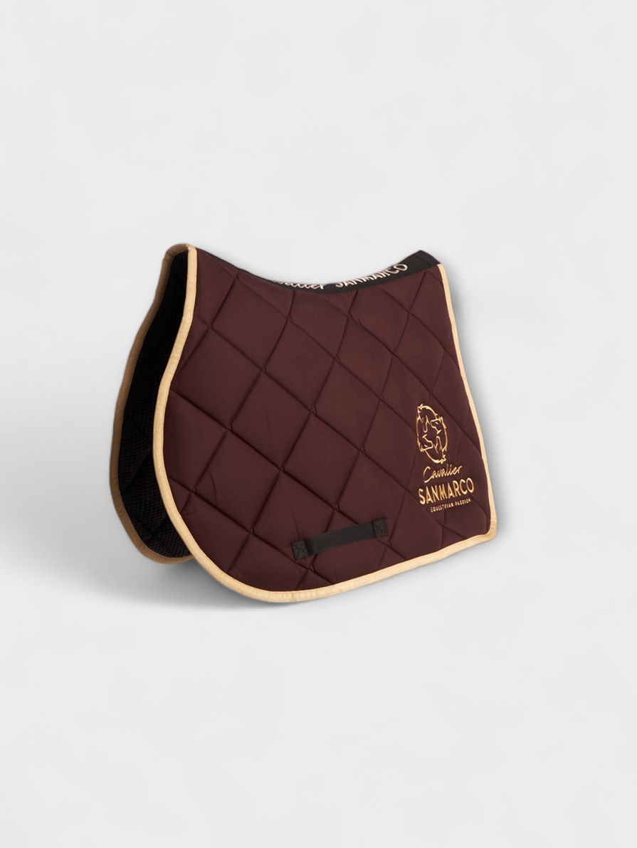 LONDON BROWN/GOLD DIAMOND SADDLE PAD 