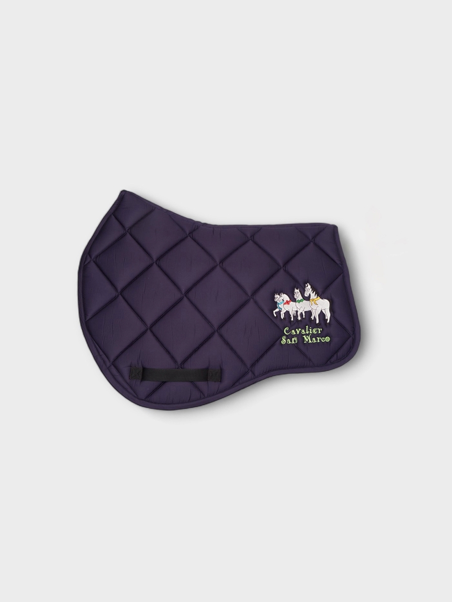 LONDON-P NAVY  DIAMOND SADDLE PAD 