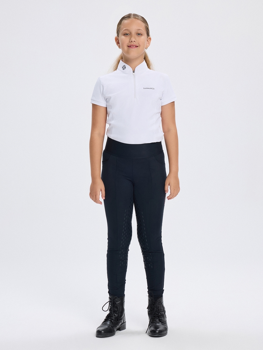 LUNA NAVY GIRL'S FULL GRIP PRO LEGGINGS 